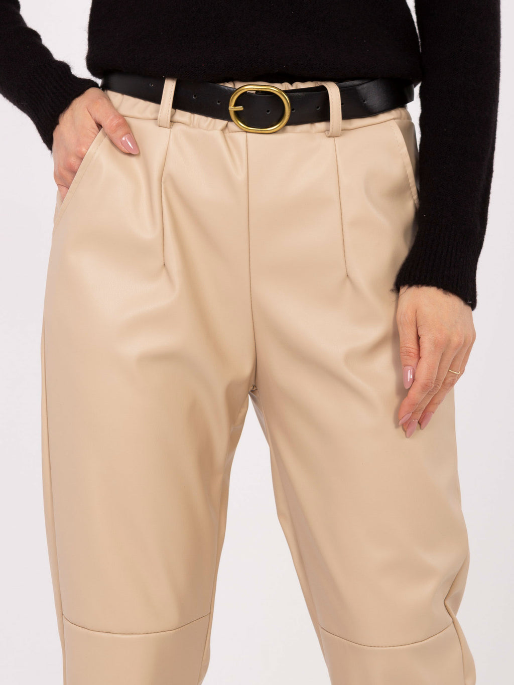 MELFIA Kunstlederhose mit 7/8-Bein