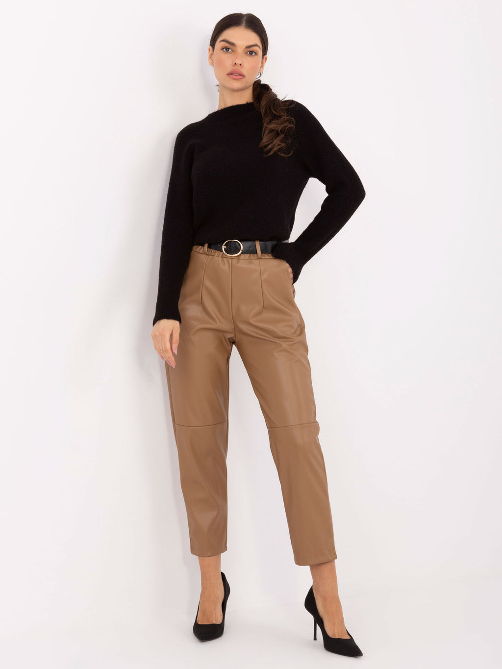 MELFIA Kunstlederhose mit 7/8-Bein