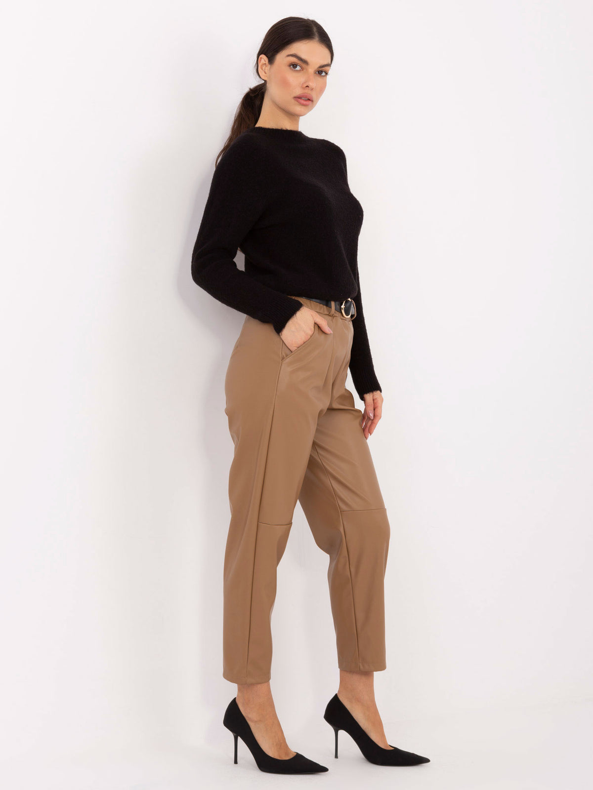 MELFIA Kunstlederhose mit 7/8-Bein