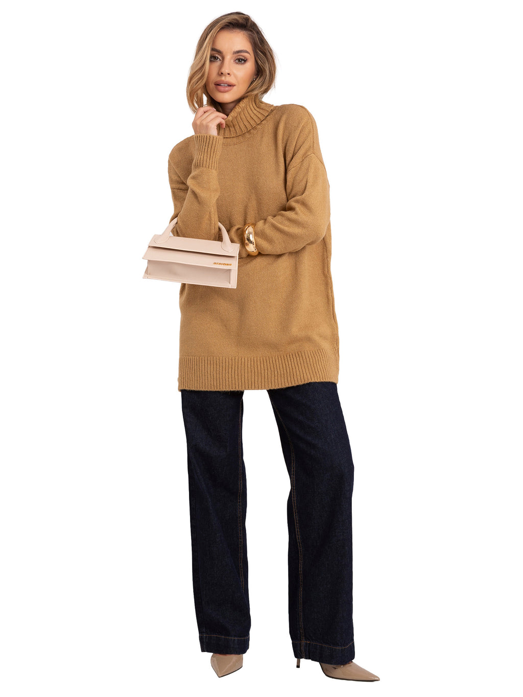 MELFIA – Lockerer Pullover mit hohem Kragen