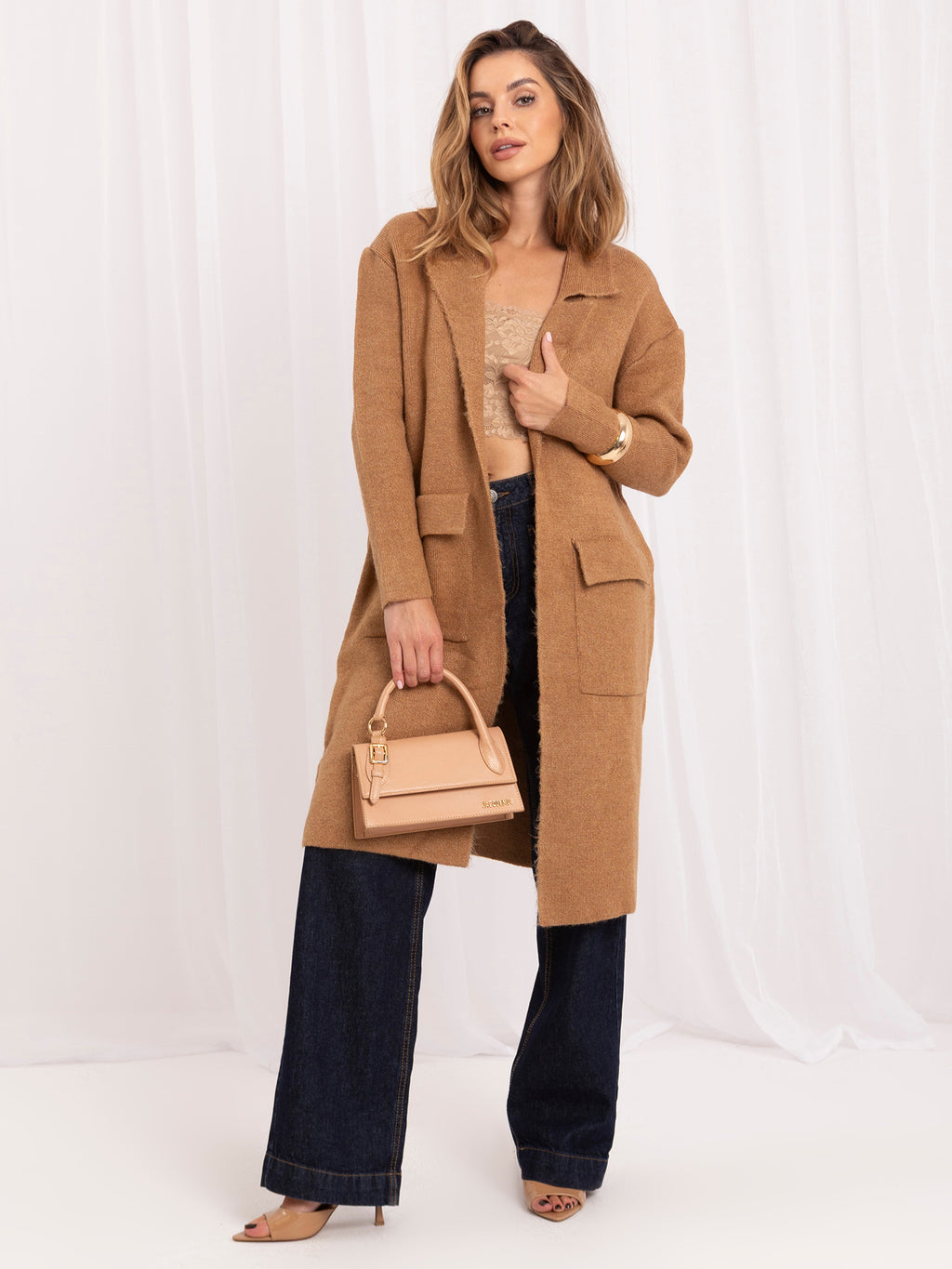 MELFIA® Cardigan mit Stoffgürtel