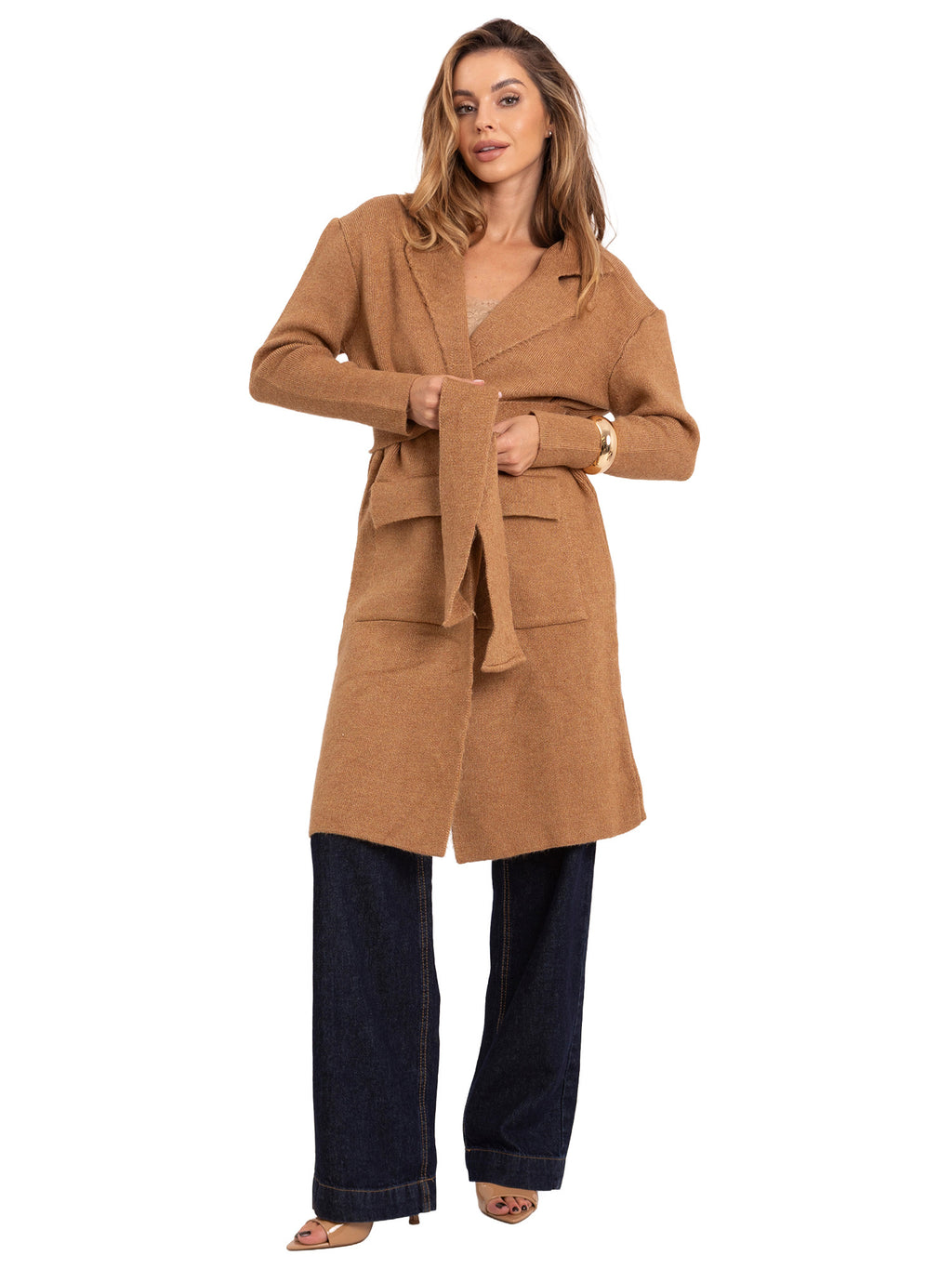 MELFIA® Cardigan mit Stoffgürtel