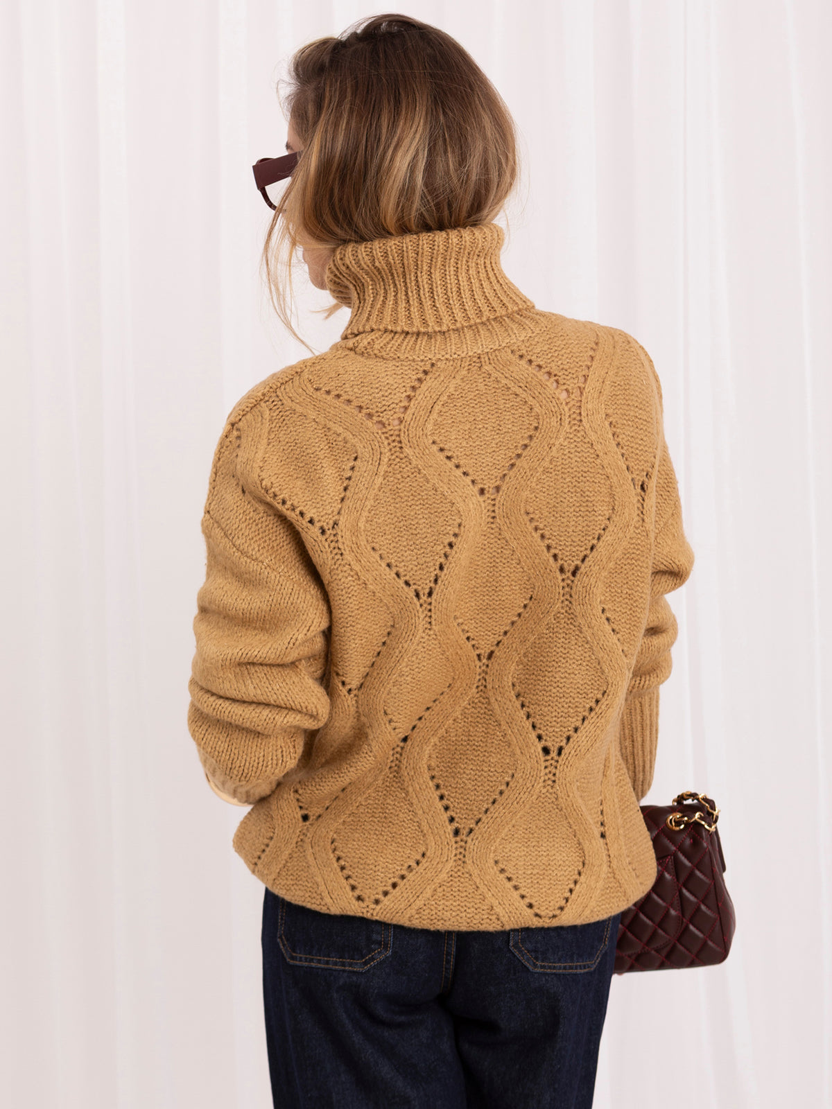 MELFIA – Oversize-Pullover mit Rollkragen