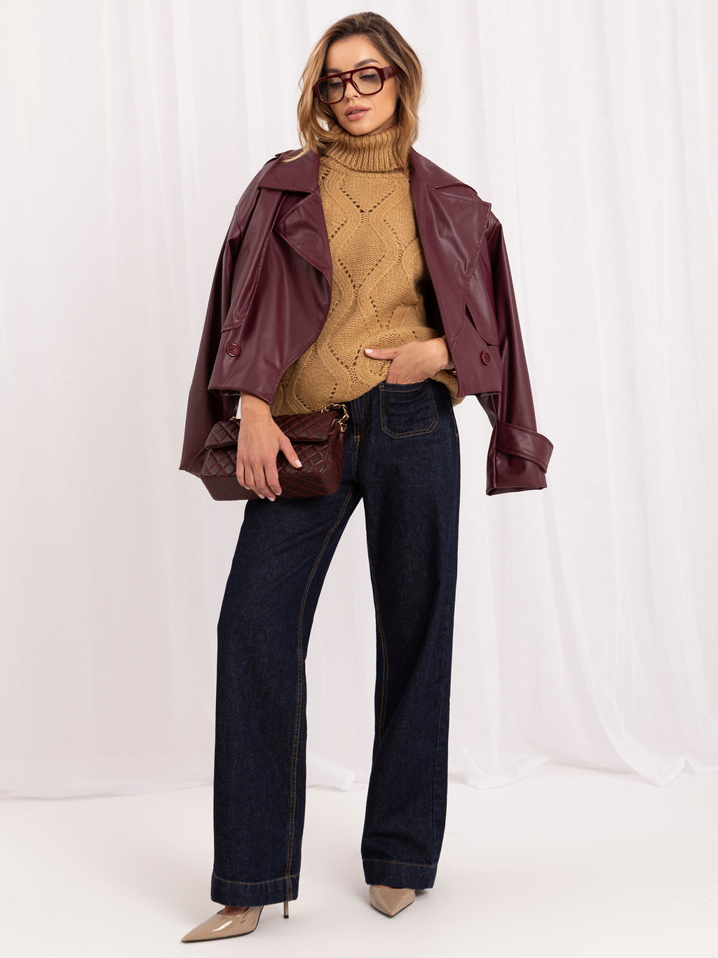 MELFIA – Oversize-Pullover mit Rollkragen