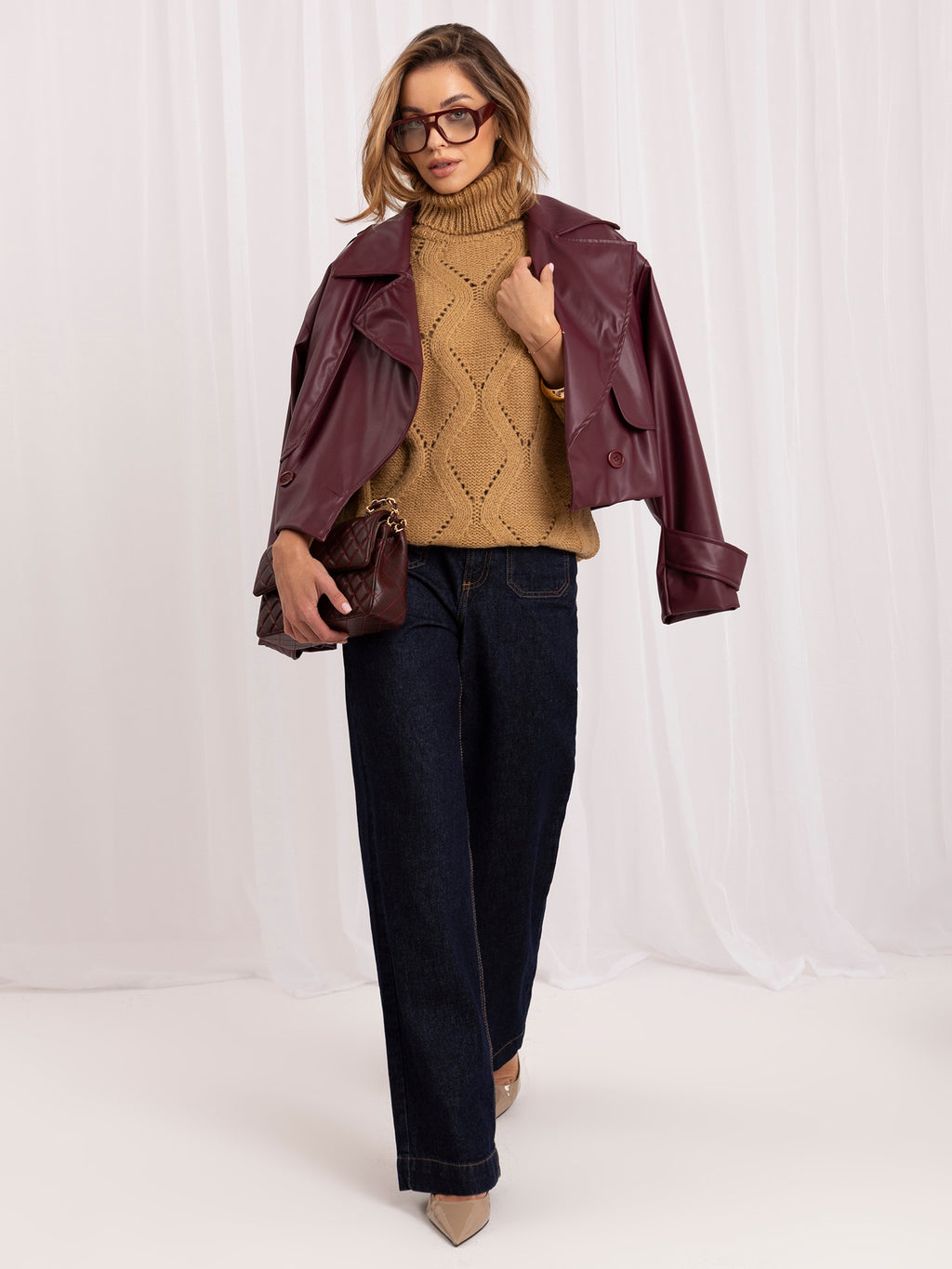 MELFIA – Oversize-Pullover mit Rollkragen