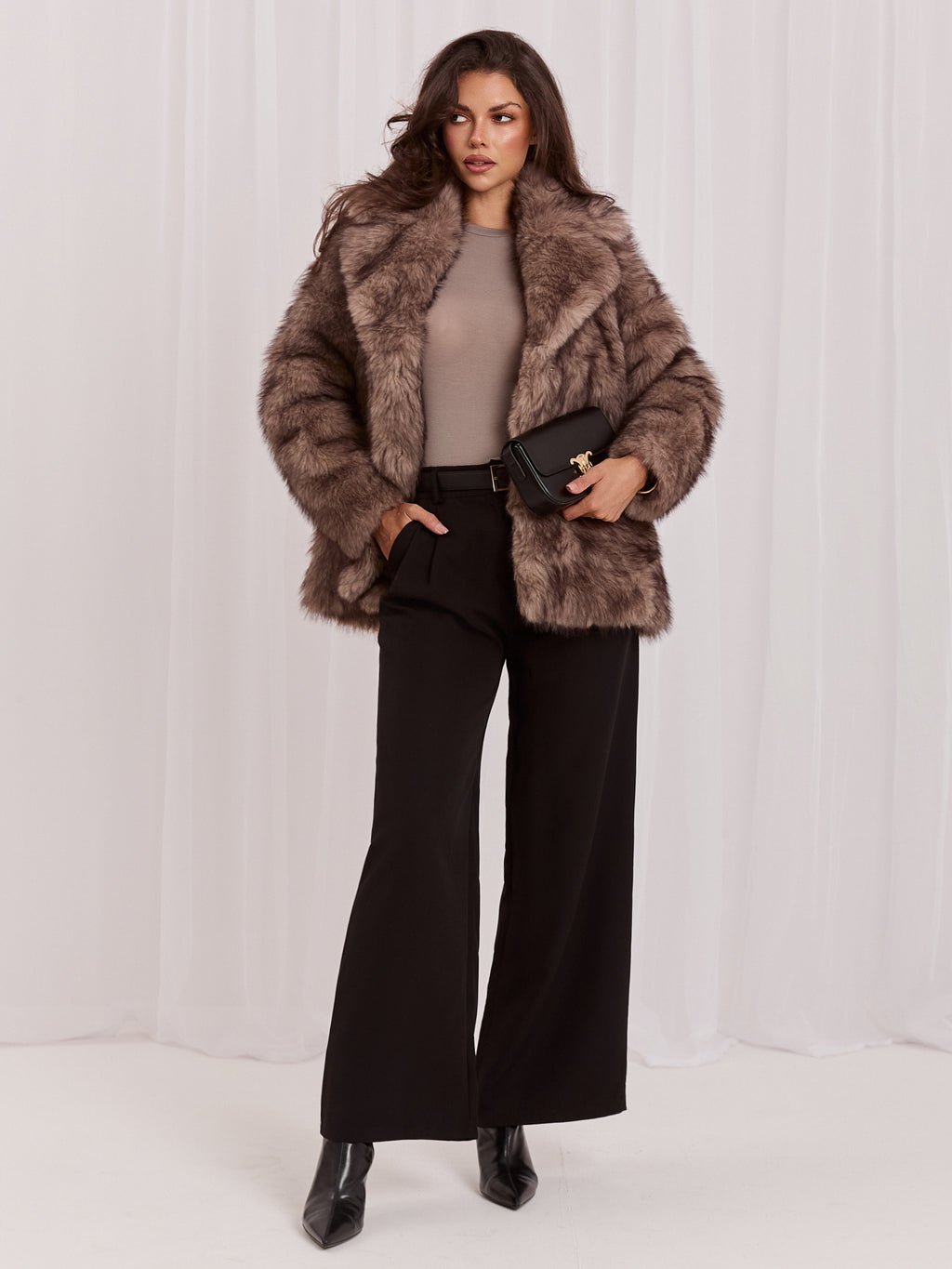 MELFIA Classic Fur Collar Jacket