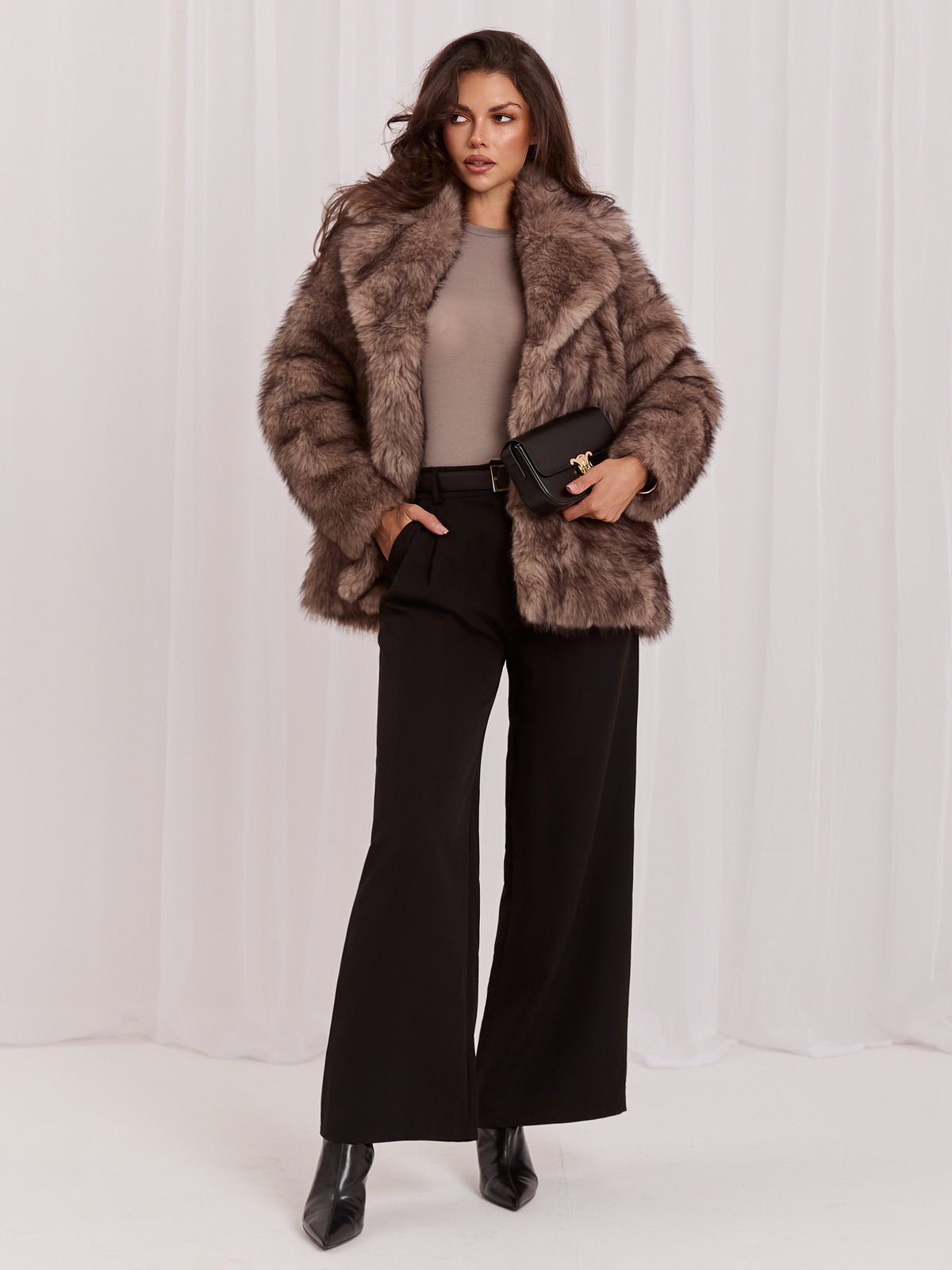 MELFIA Classic Fur Collar Jacket