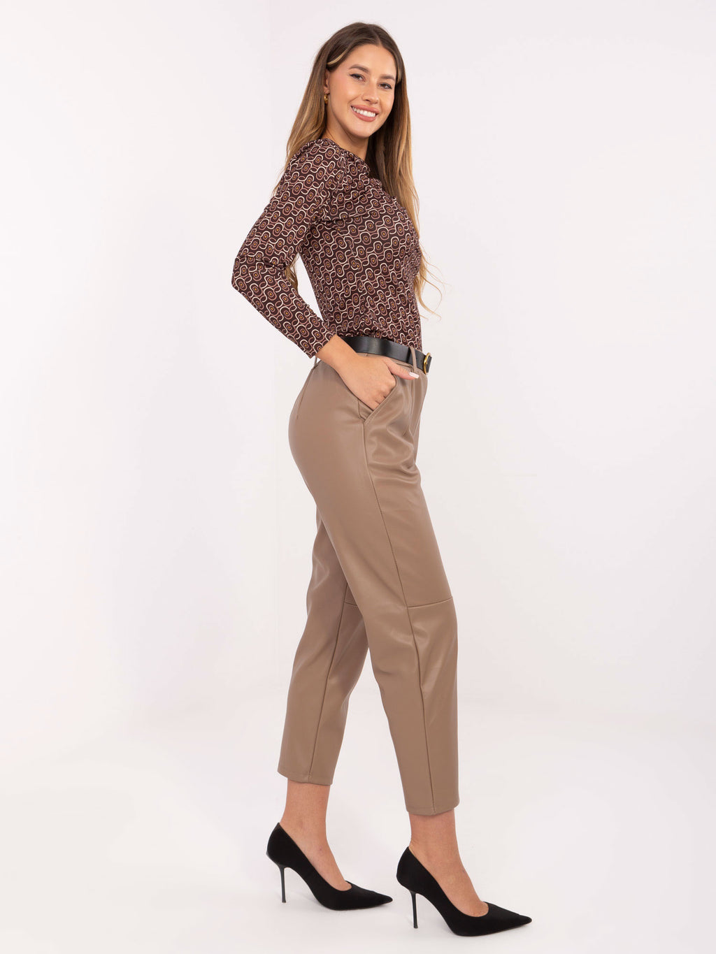 MELFIA Kunstlederhose mit 7/8-Bein