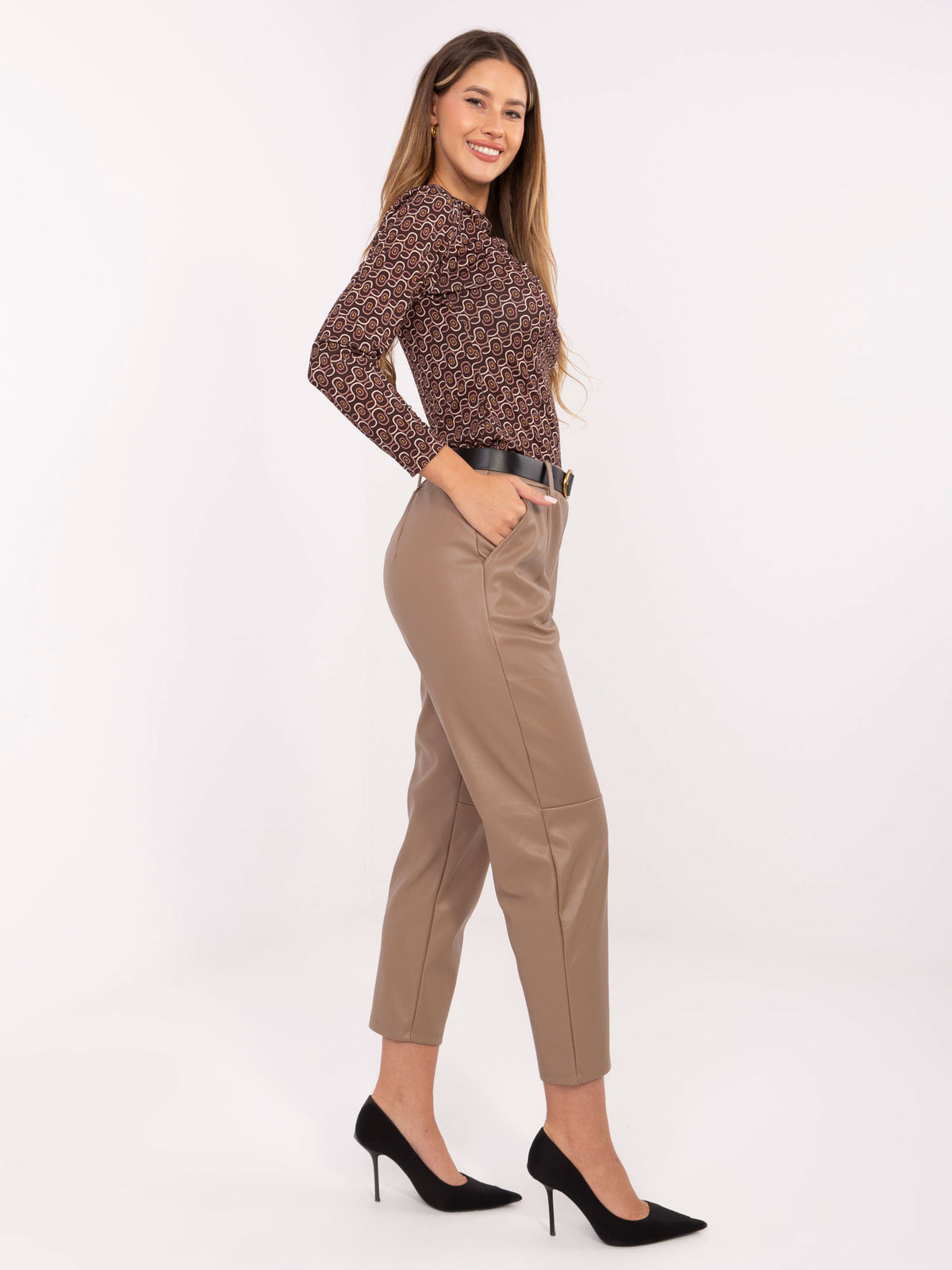 MELFIA Kunstlederhose mit 7/8-Bein