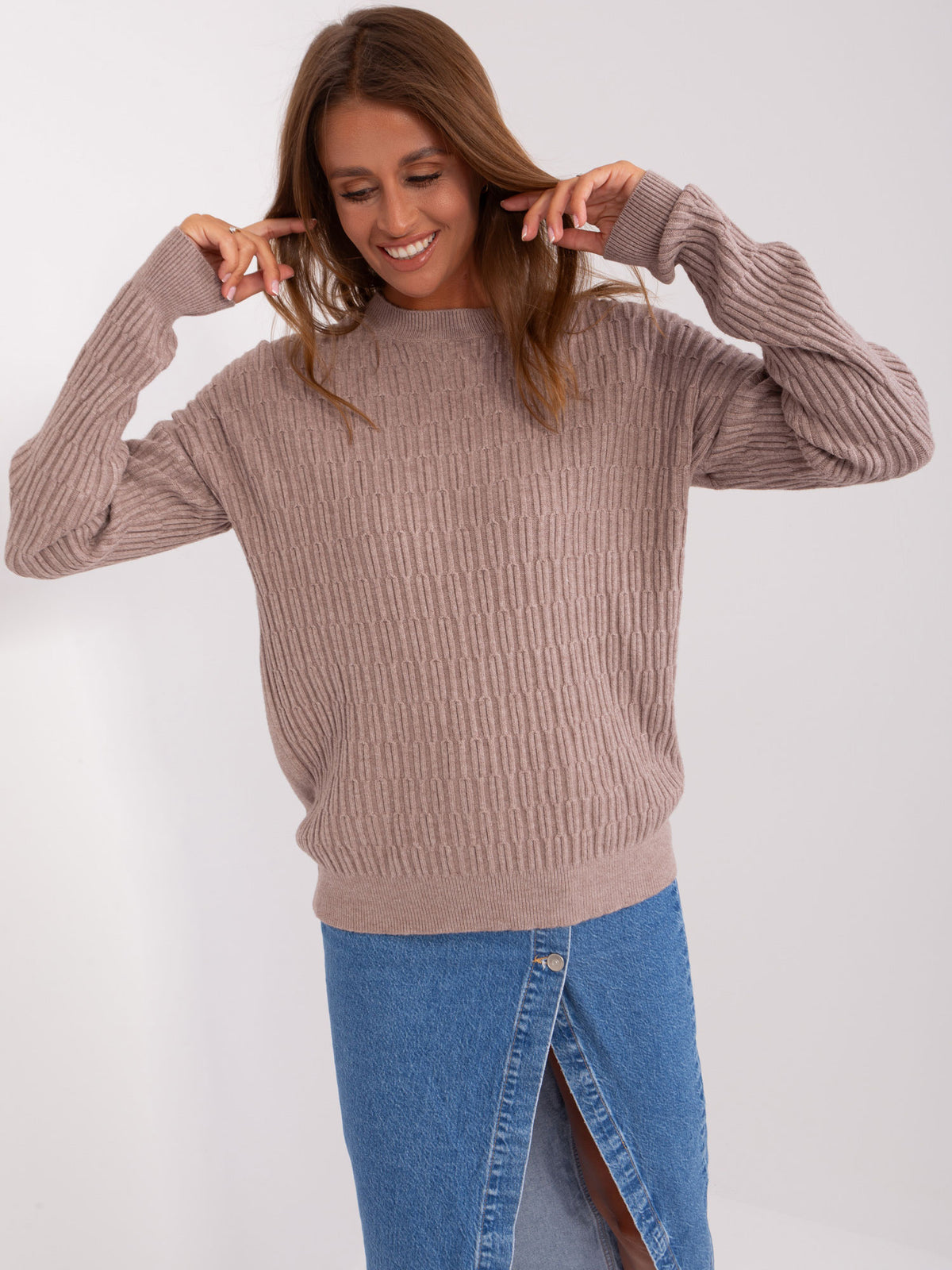 MELFIA – Klassischer Strickpullover mit Muster