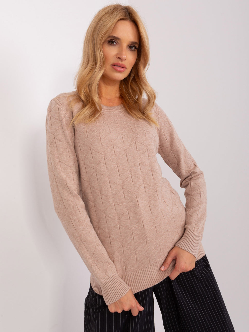 MELFIA – Feinstrickpullover mit dezentem Muster
