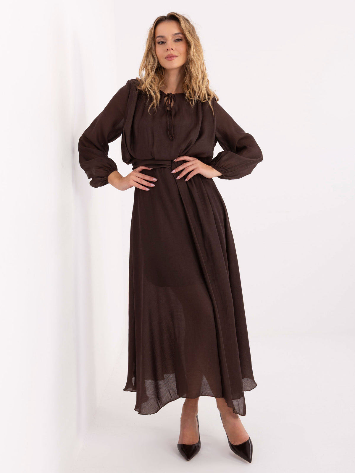 MELFIA Elegantes Kleid mit Gebundenem Dekolleté