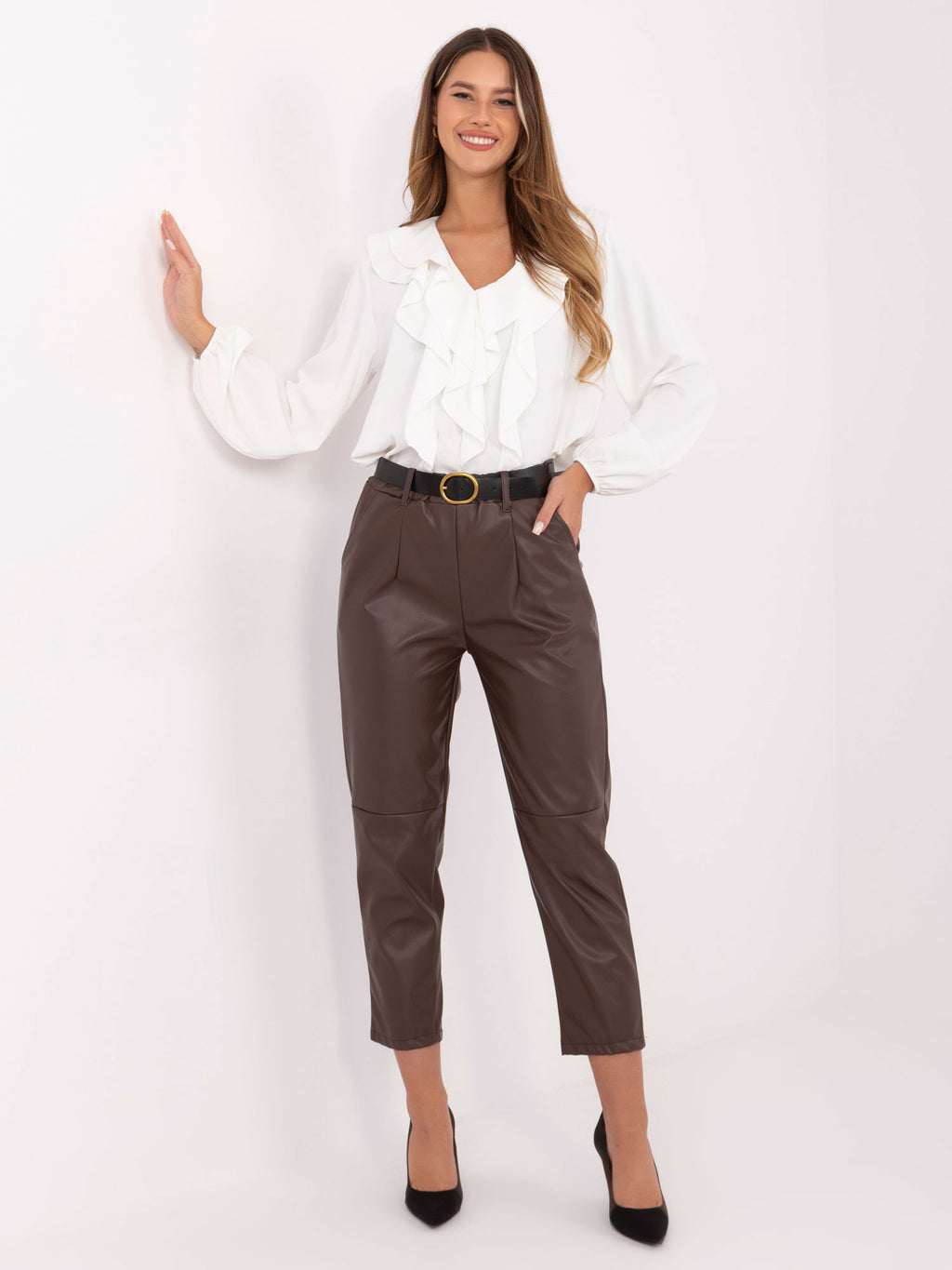 MELFIA Kunstlederhose mit 7/8-Bein
