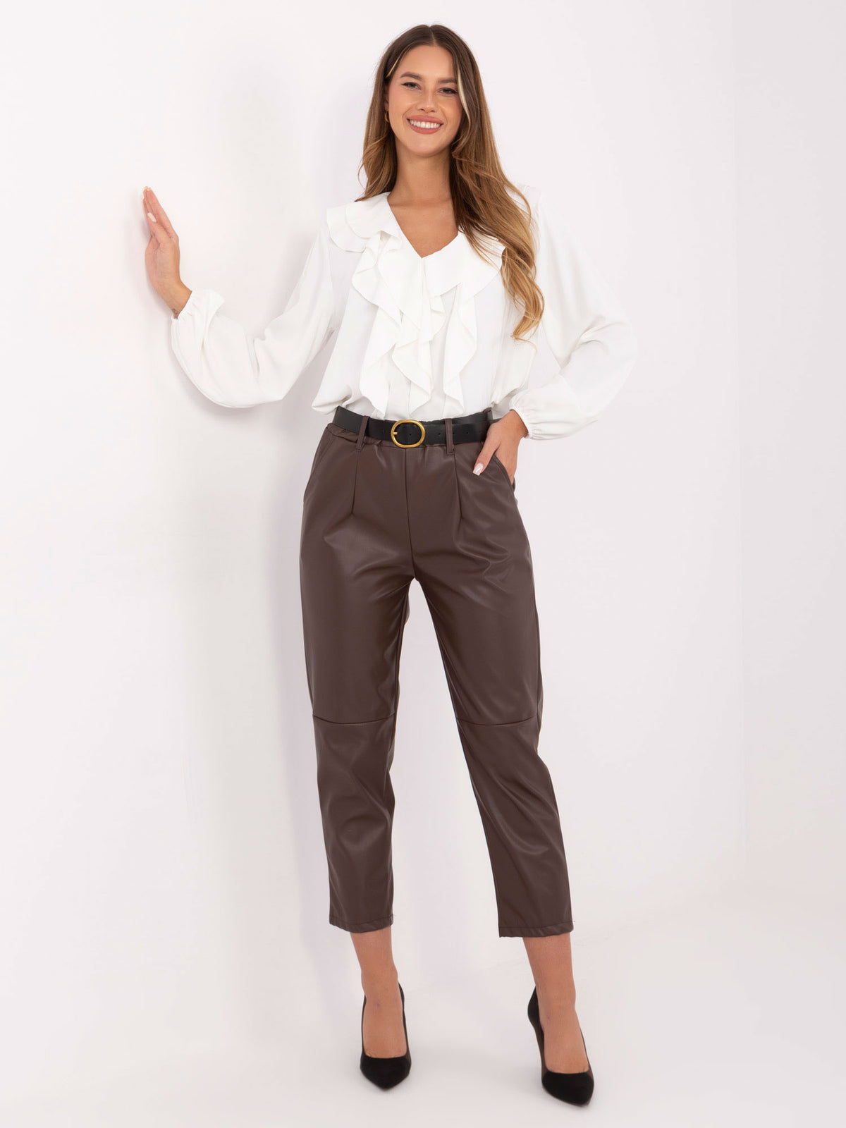 MELFIA Kunstlederhose mit 7/8-Bein