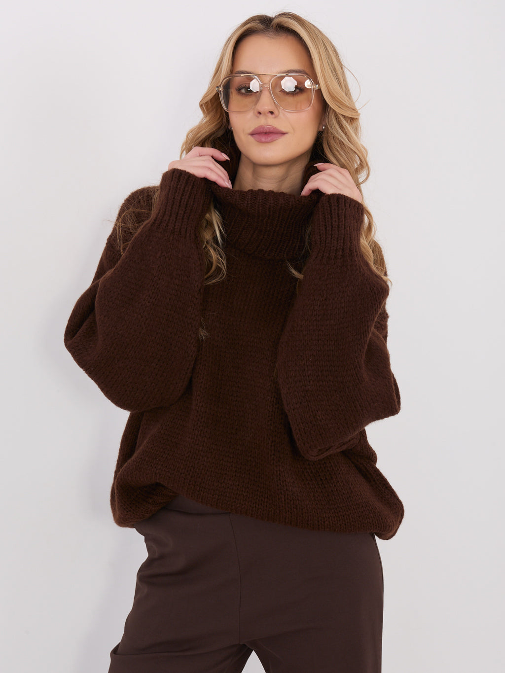 MELFIA – Damenpullover mit Rollkragen aus Mohair-Mix