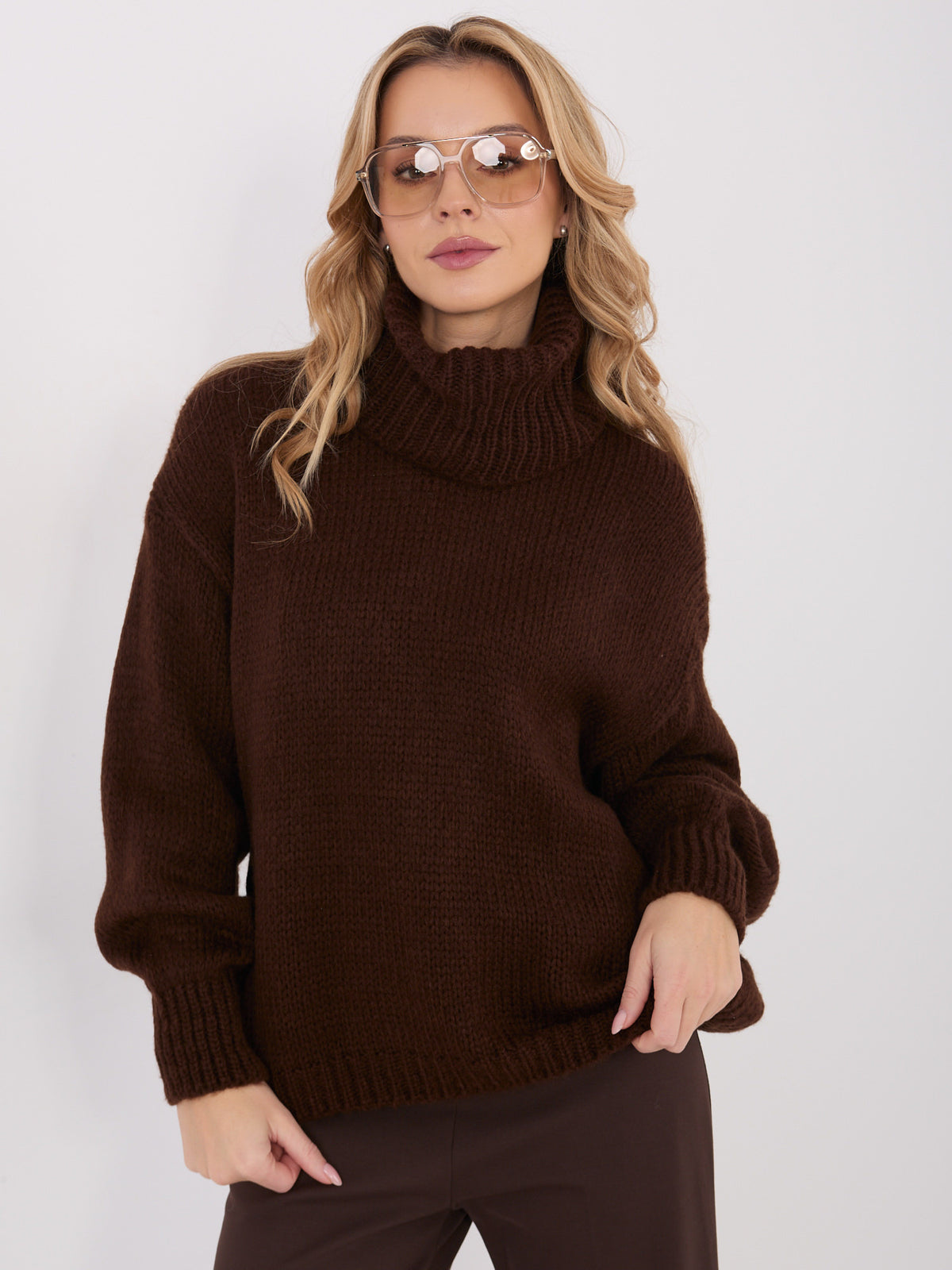 MELFIA – Damenpullover mit Rollkragen aus Mohair-Mix
