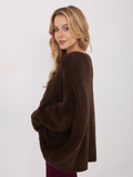 MELFIA® Bouclé-Pullover mit Zierknöpfen