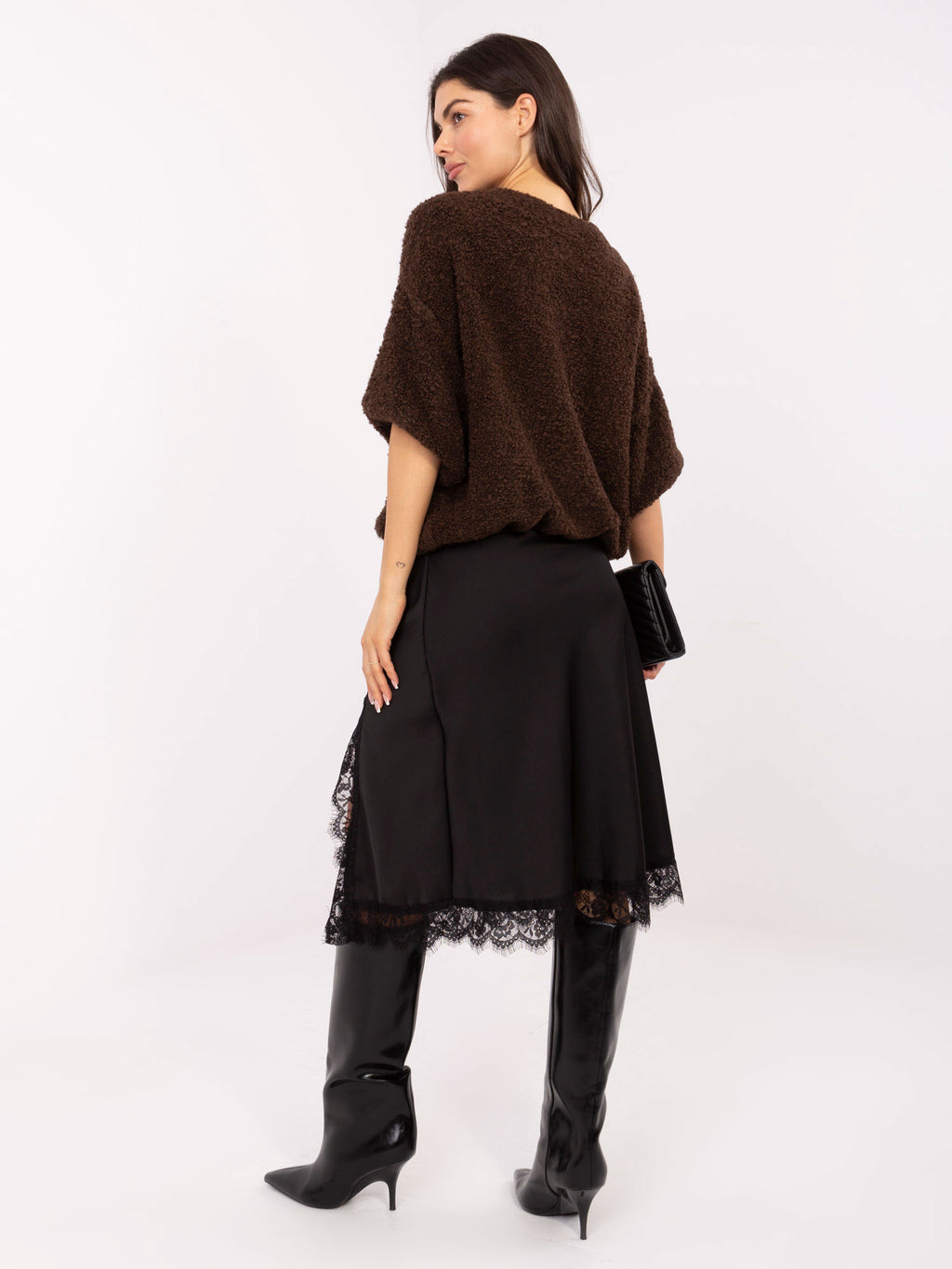 MELFIA® Bouclé-Pullover mit Knöpfen