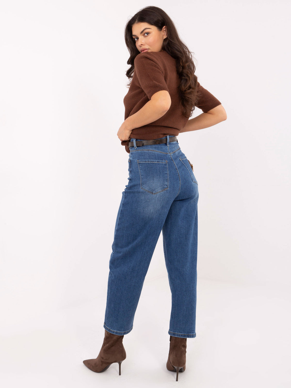 MELFIA Balloon-Jeans mit Gürtel