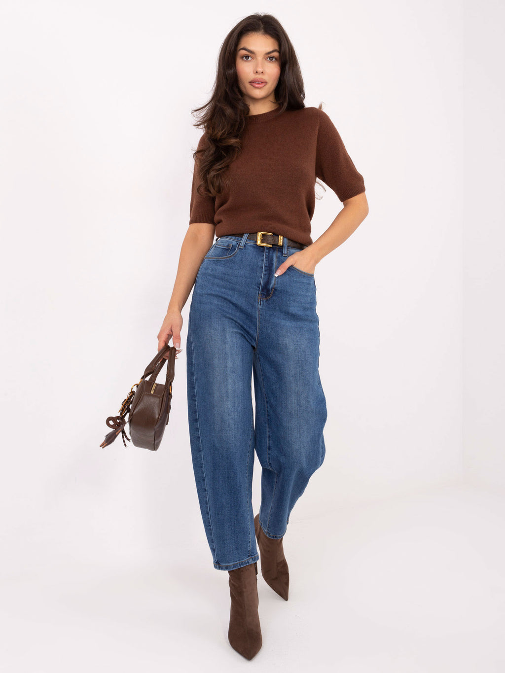 MELFIA Balloon-Jeans mit Gürtel