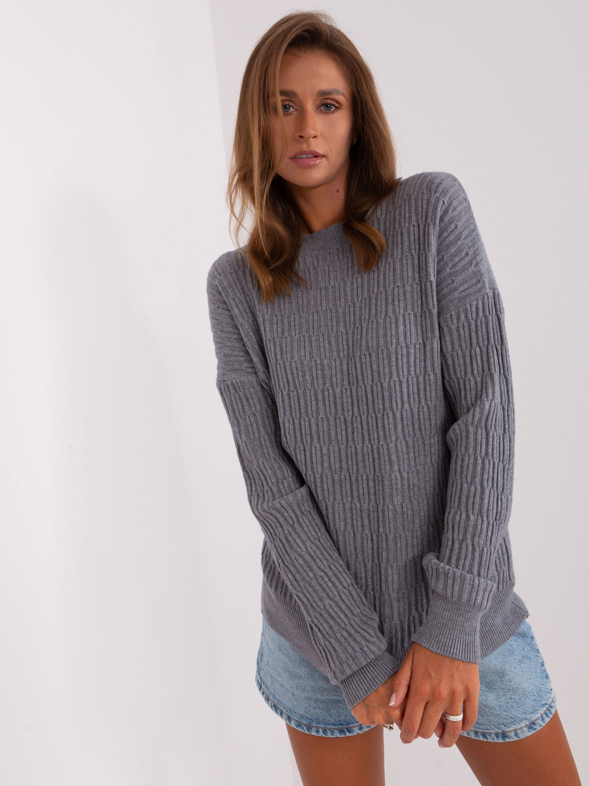 MELFIA – Klassischer Strickpullover mit Muster