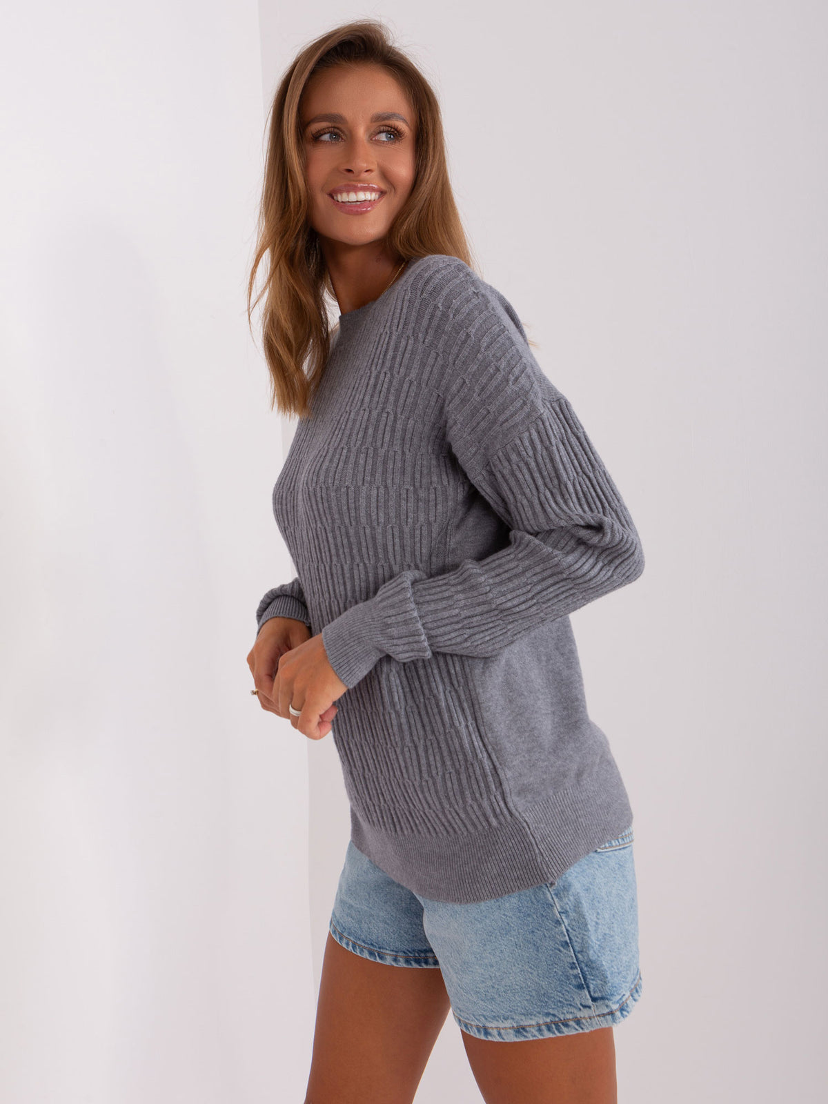 MELFIA – Klassischer Strickpullover mit Muster