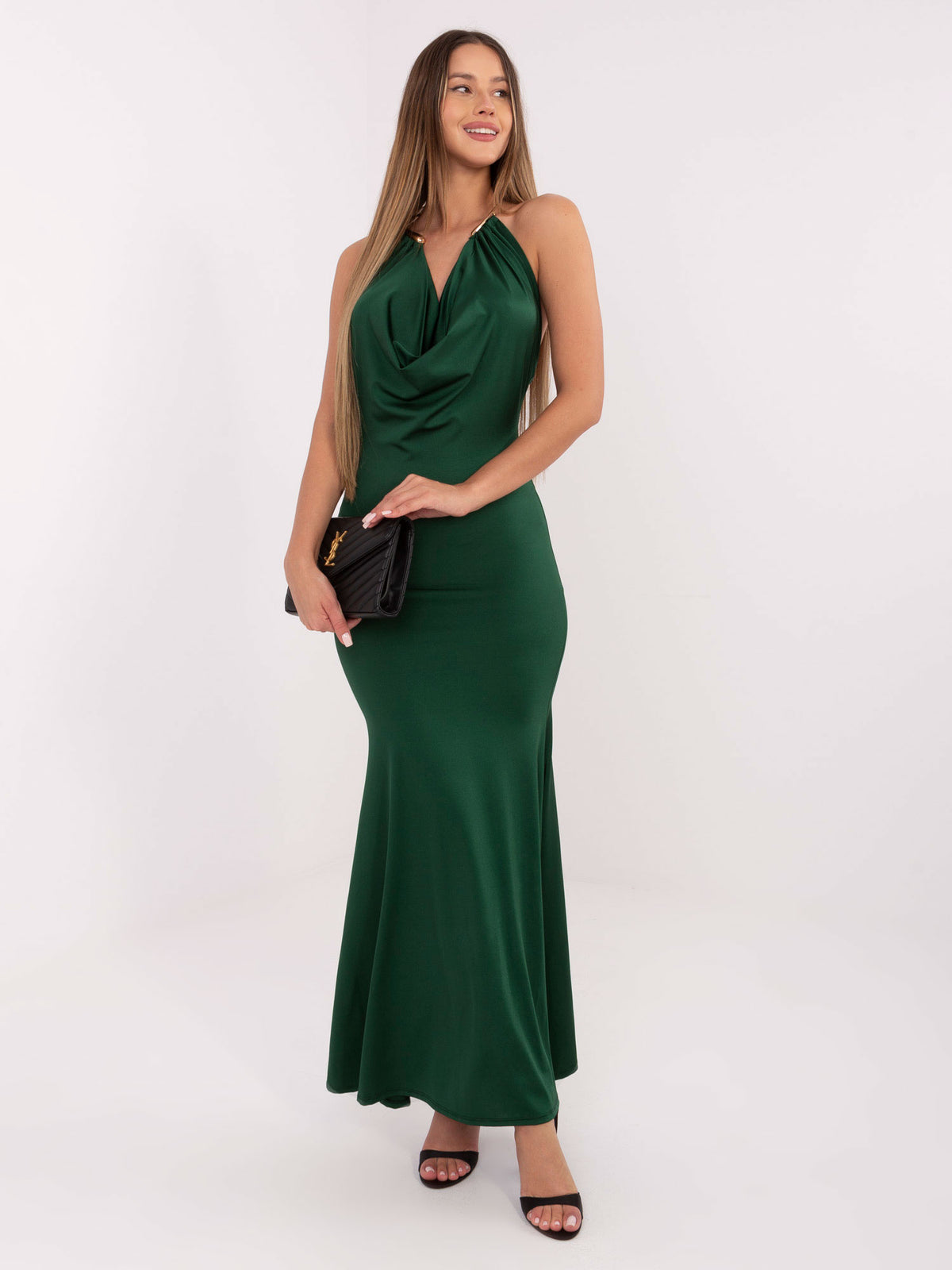MELFIA Open Back Maxi Evening Dress