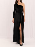 MELFIA® One-Shoulder Maxi Evening Dress