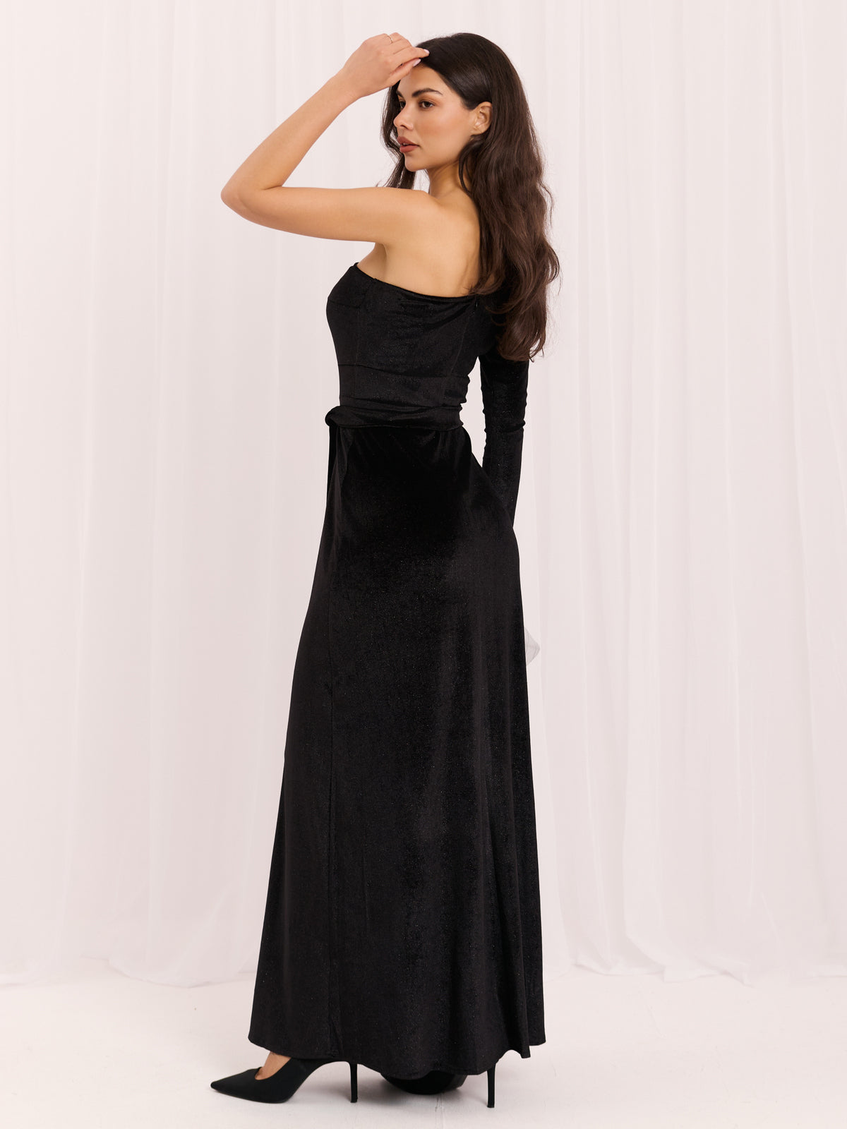 MELFIA® One-Shoulder Maxi Evening Dress
