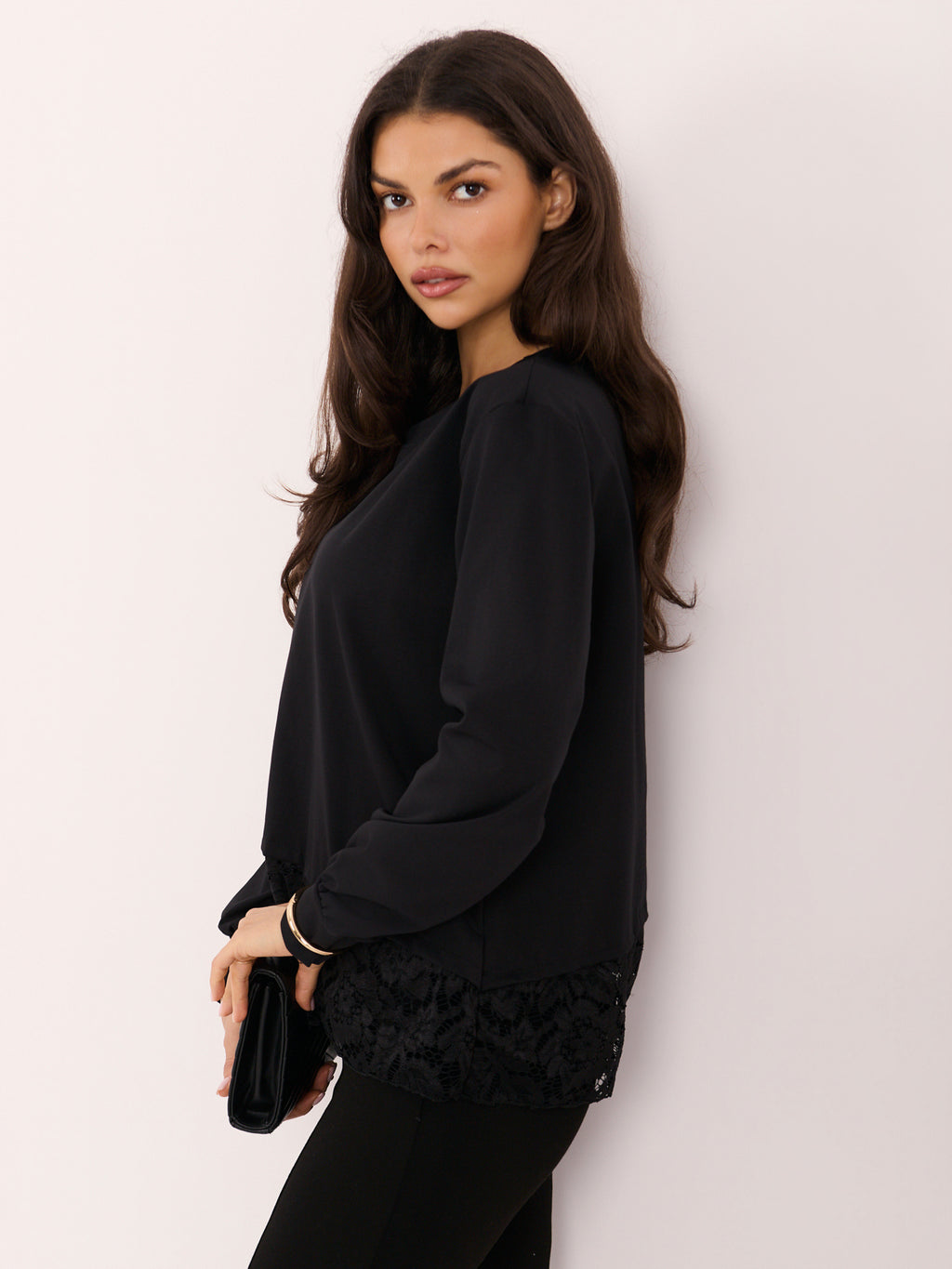 MELFIA ARIA – Elegante Bluse mit Spitzenbesatz
