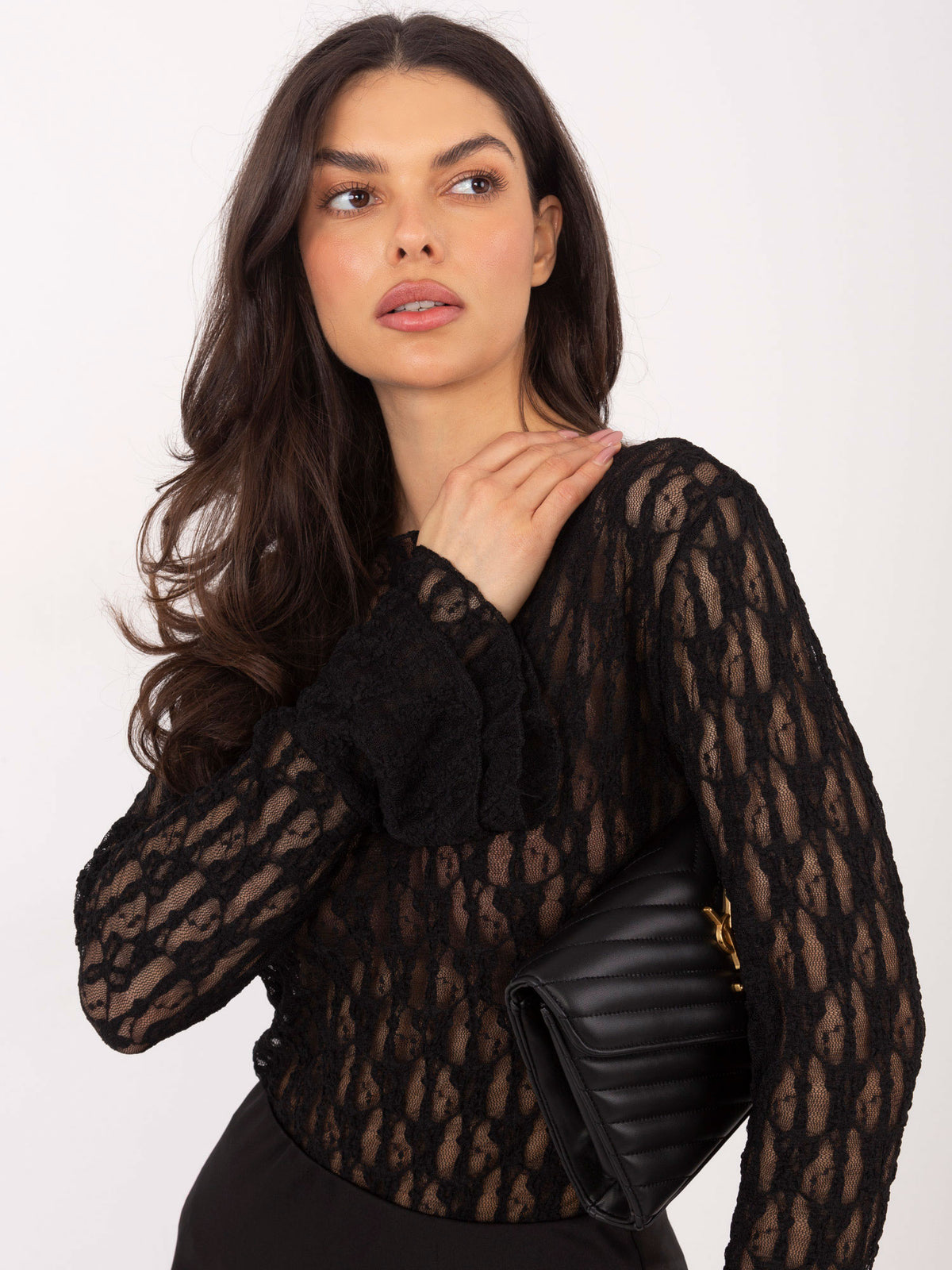 MELFIA Fitted Lace Blouse