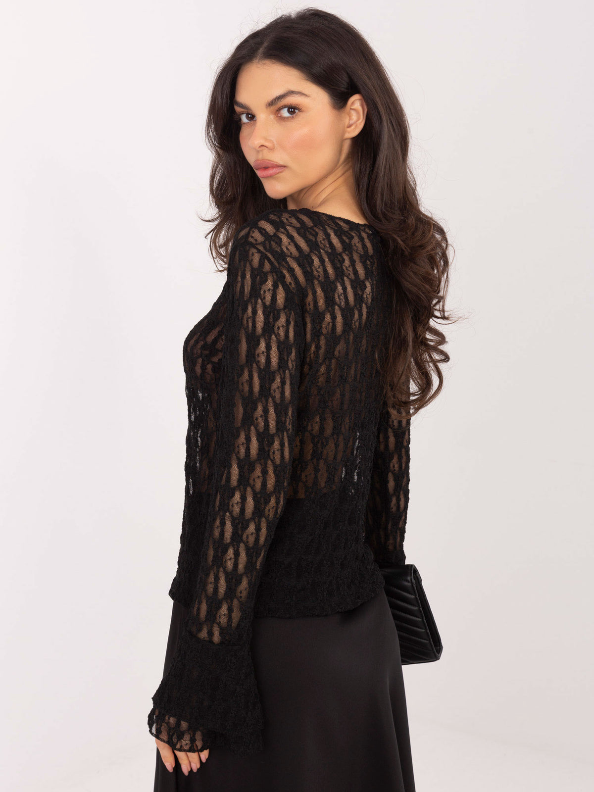 MELFIA Fitted Lace Blouse