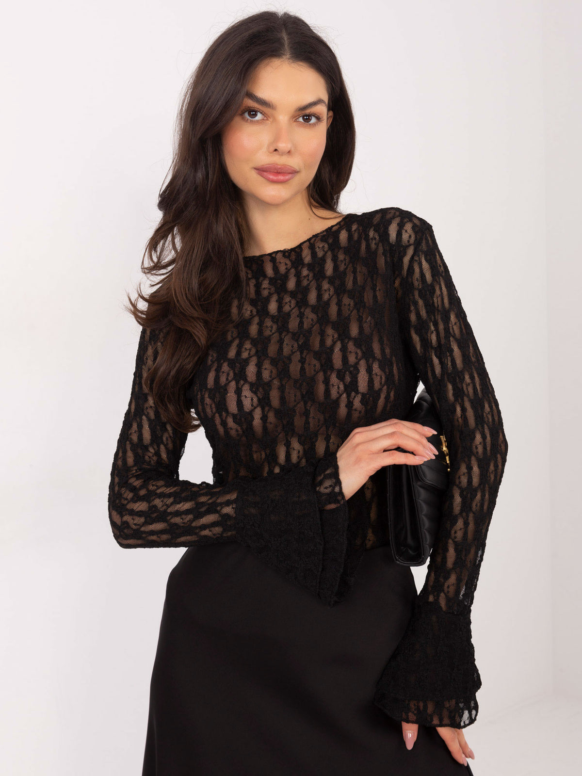 MELFIA Fitted Lace Blouse