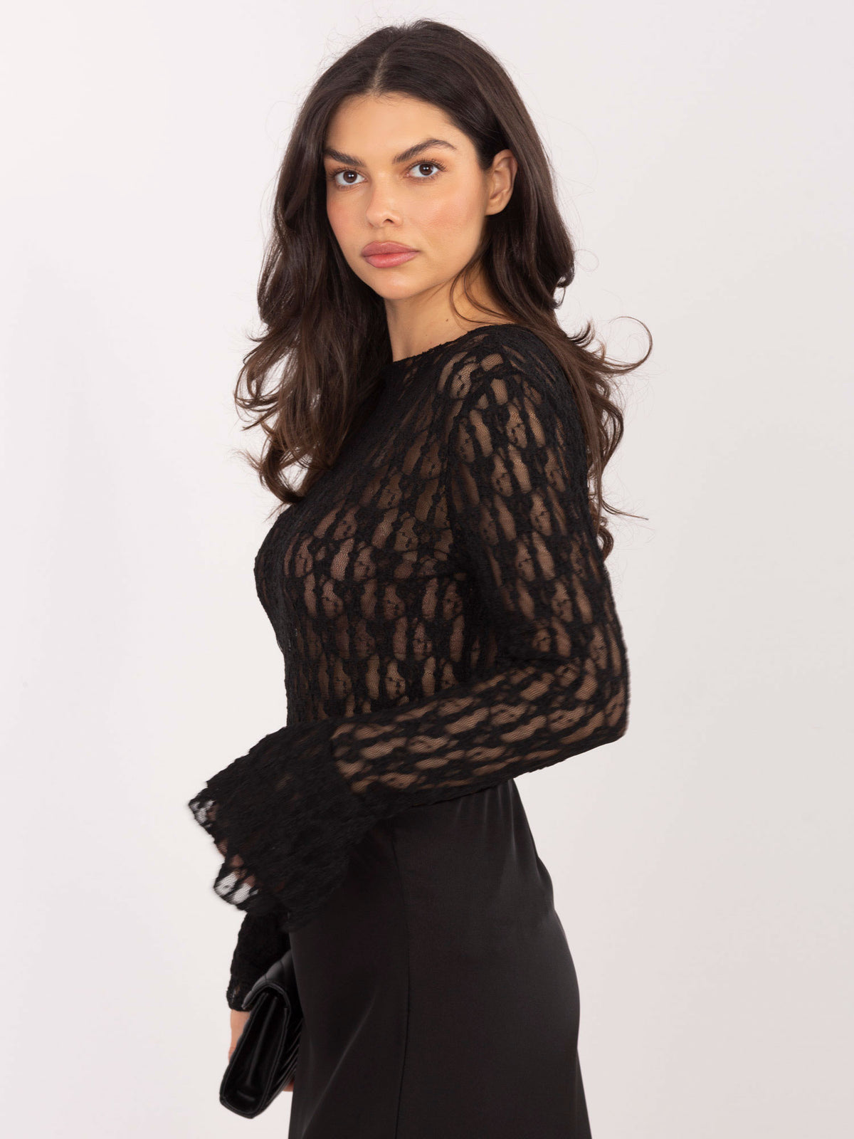 MELFIA Fitted Lace Blouse