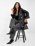 MELFIA   Oversize-Jacke aus Kunstleder