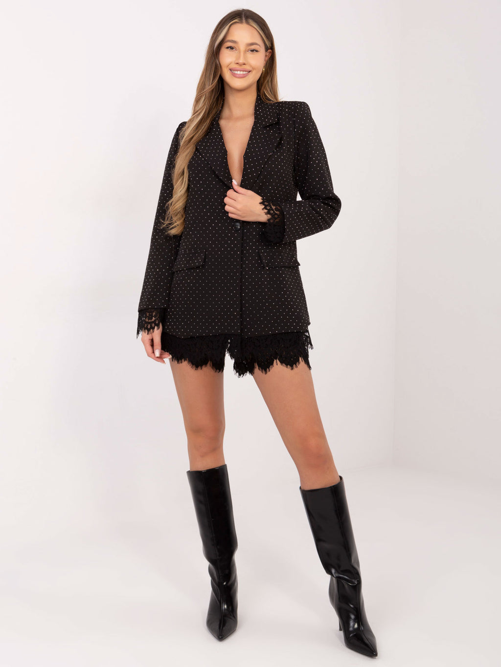 MELFIA Elegante Jacke mit Spitzendetails