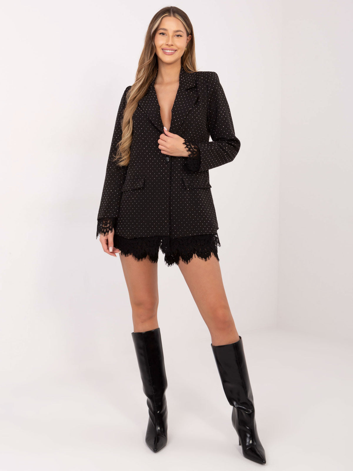 MELFIA Elegante Jacke mit Spitzendetails