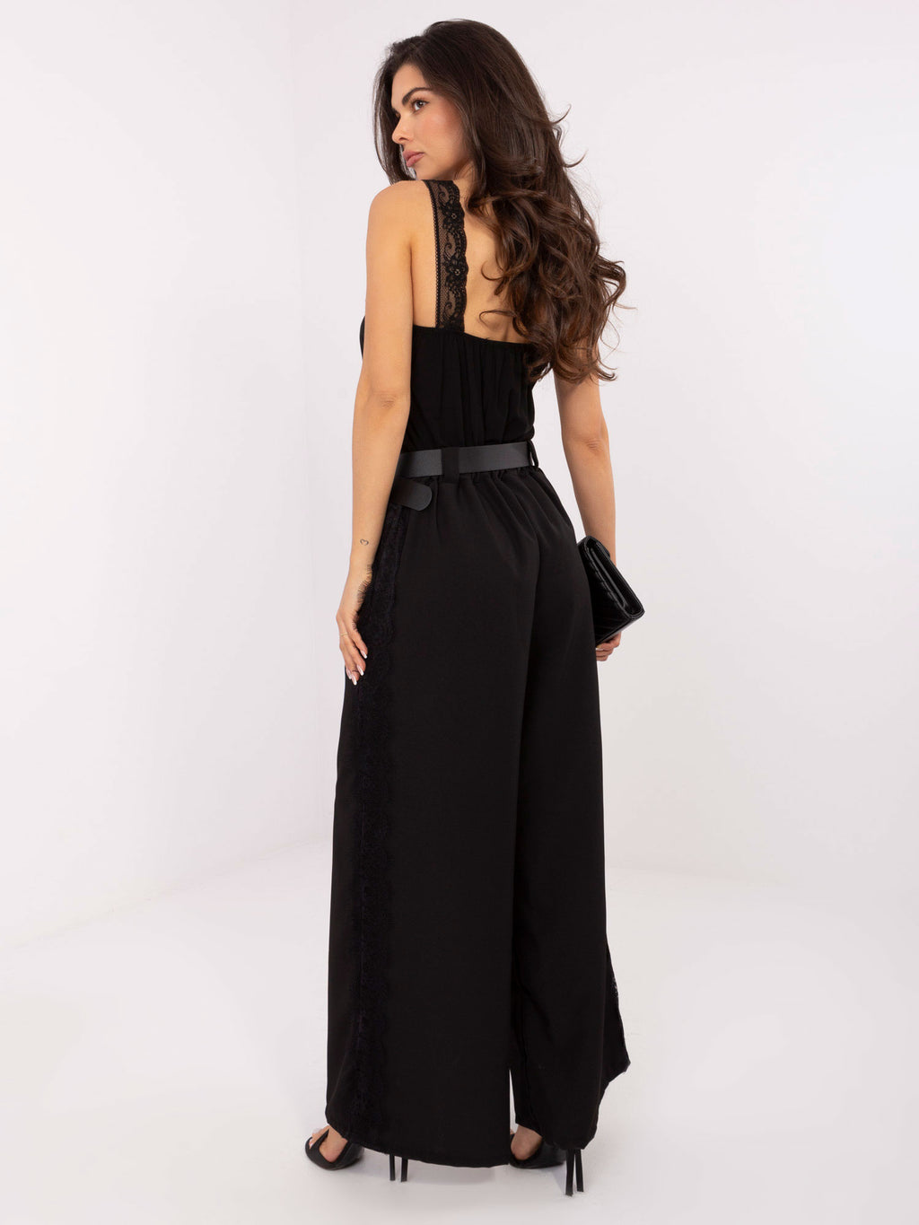 MELFIA Elegante Hose mit Spitzenstreifen