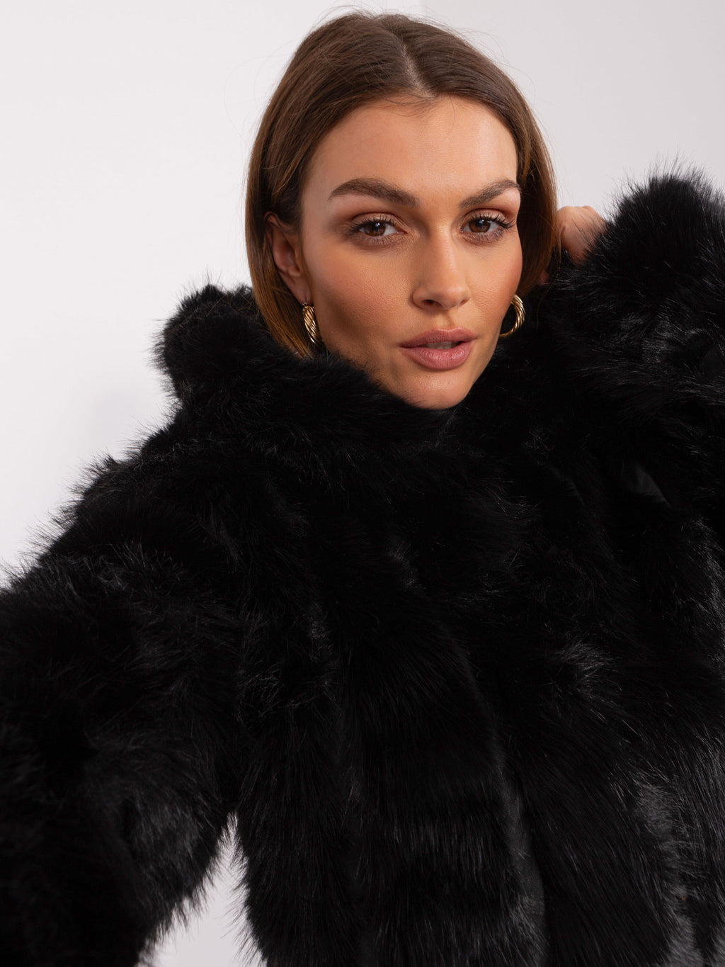 MELFIA LIA – Elegante Damen-Pelzjacke mit Kapuze