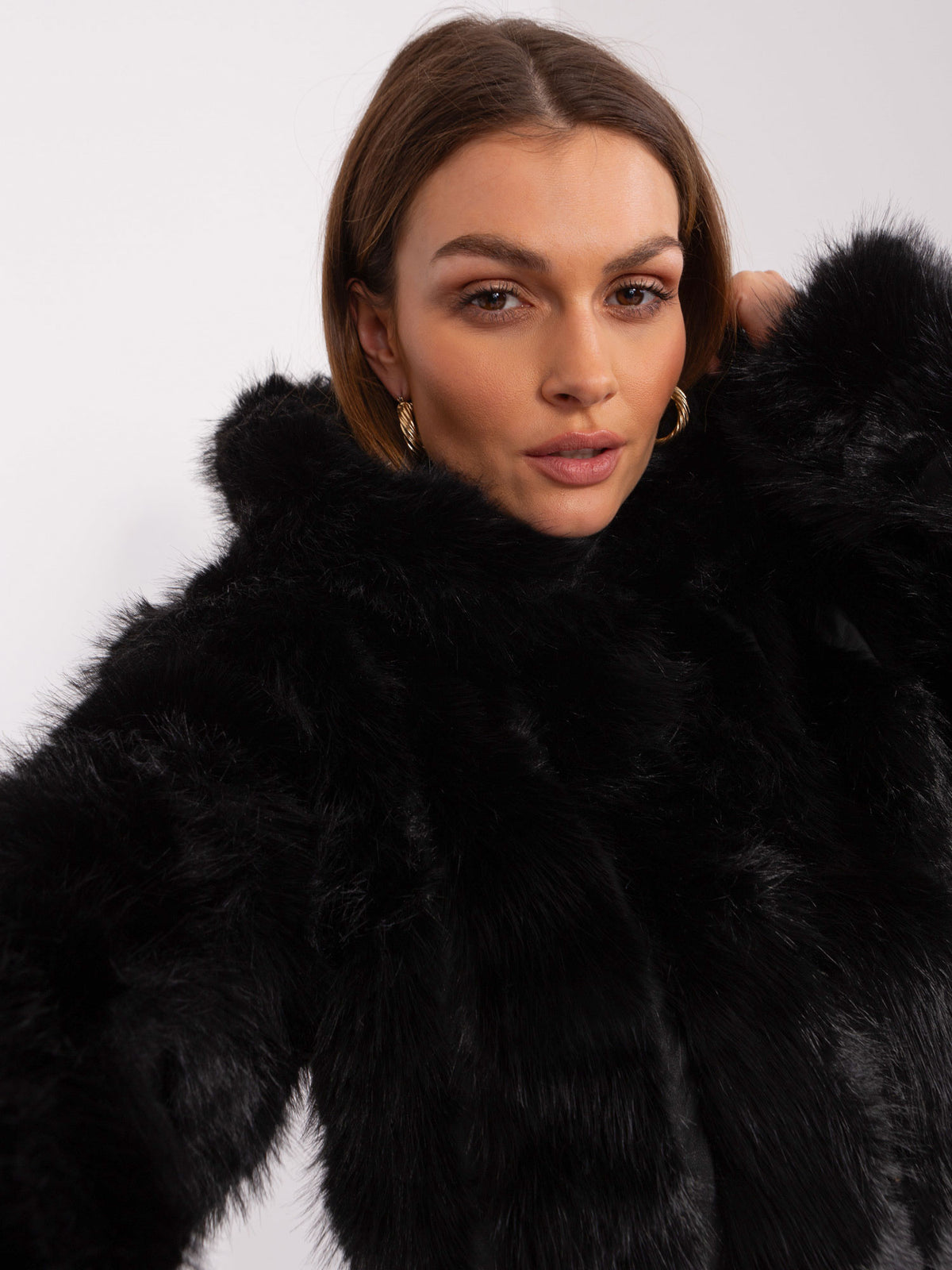 MELFIA LIA – Elegante Damen-Pelzjacke mit Kapuze