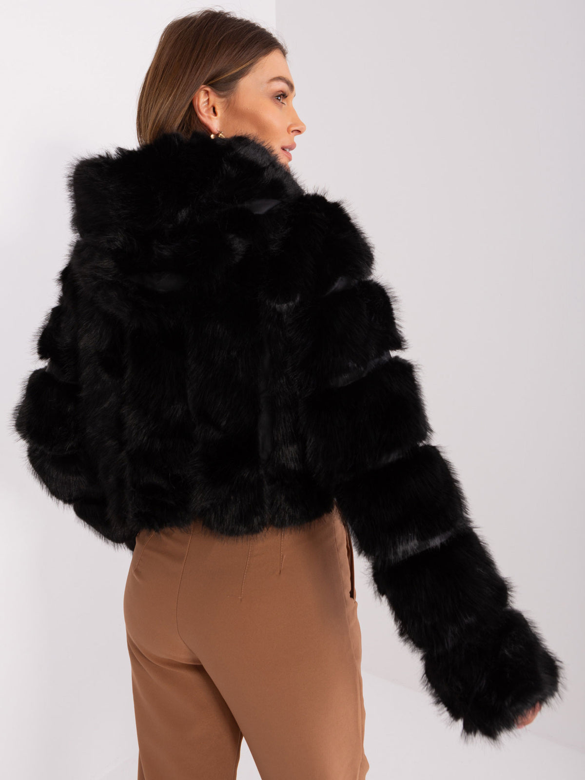 MELFIA LIA – Elegante Damen-Pelzjacke mit Kapuze