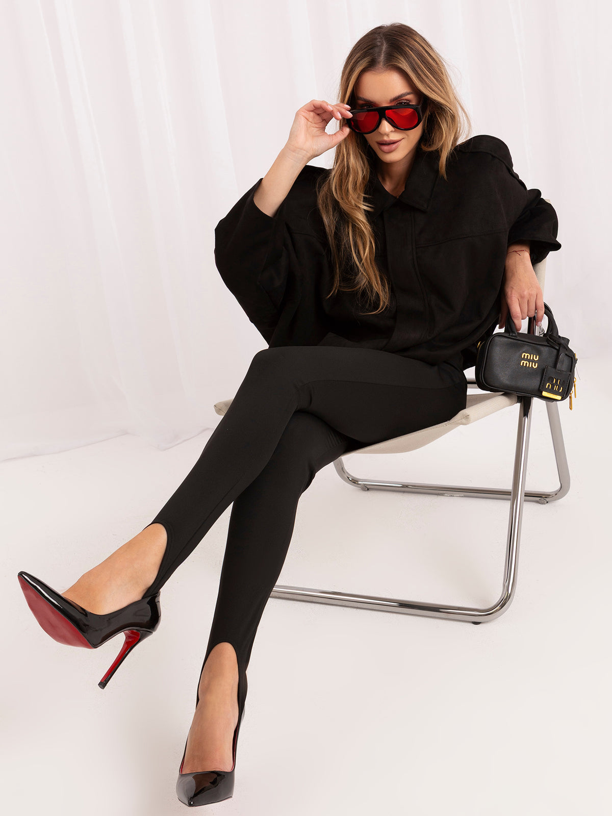 MELFIA Faux Suede Zip Bomber Jacket