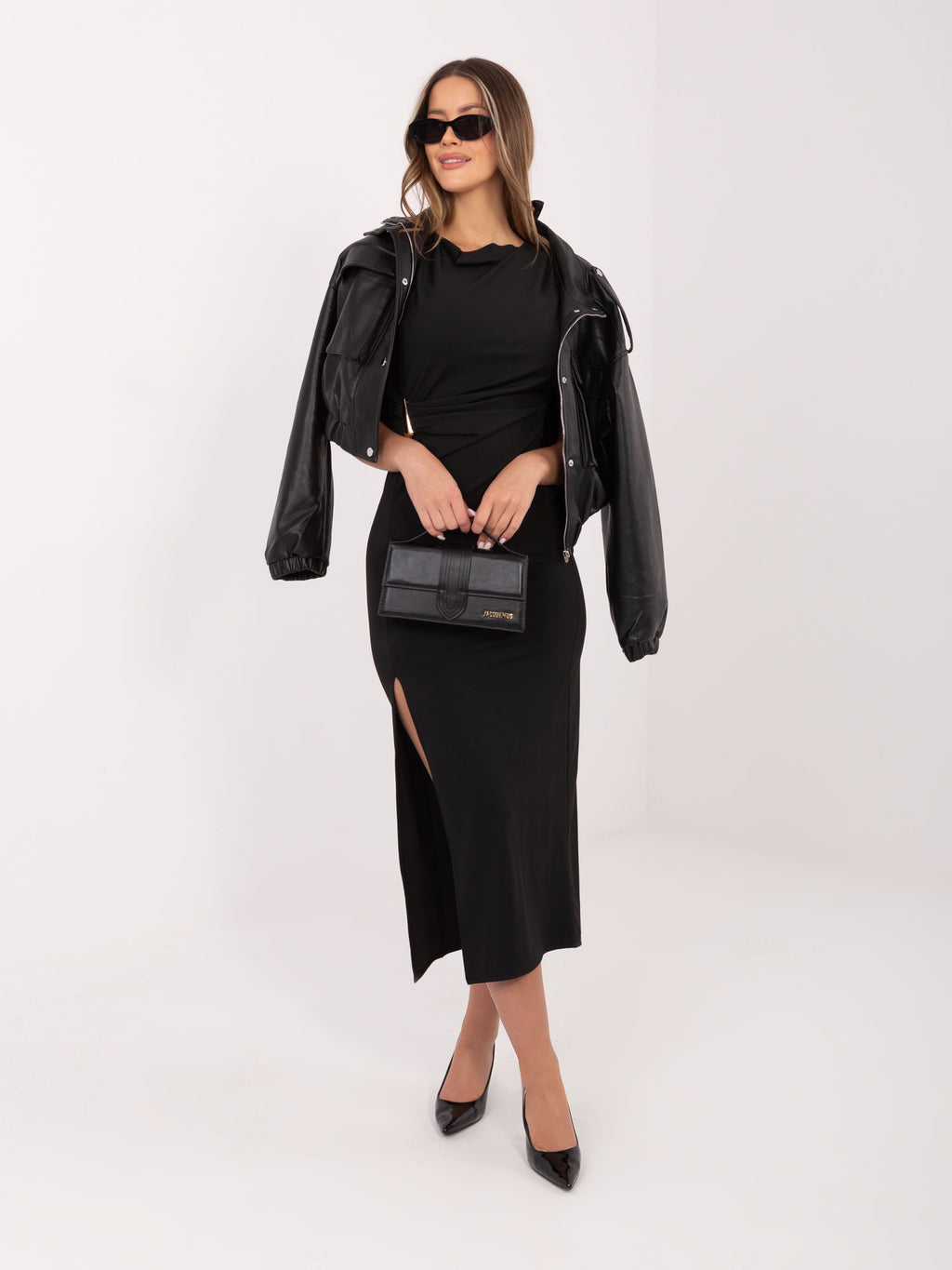 MELFIA Slit Evening Dress