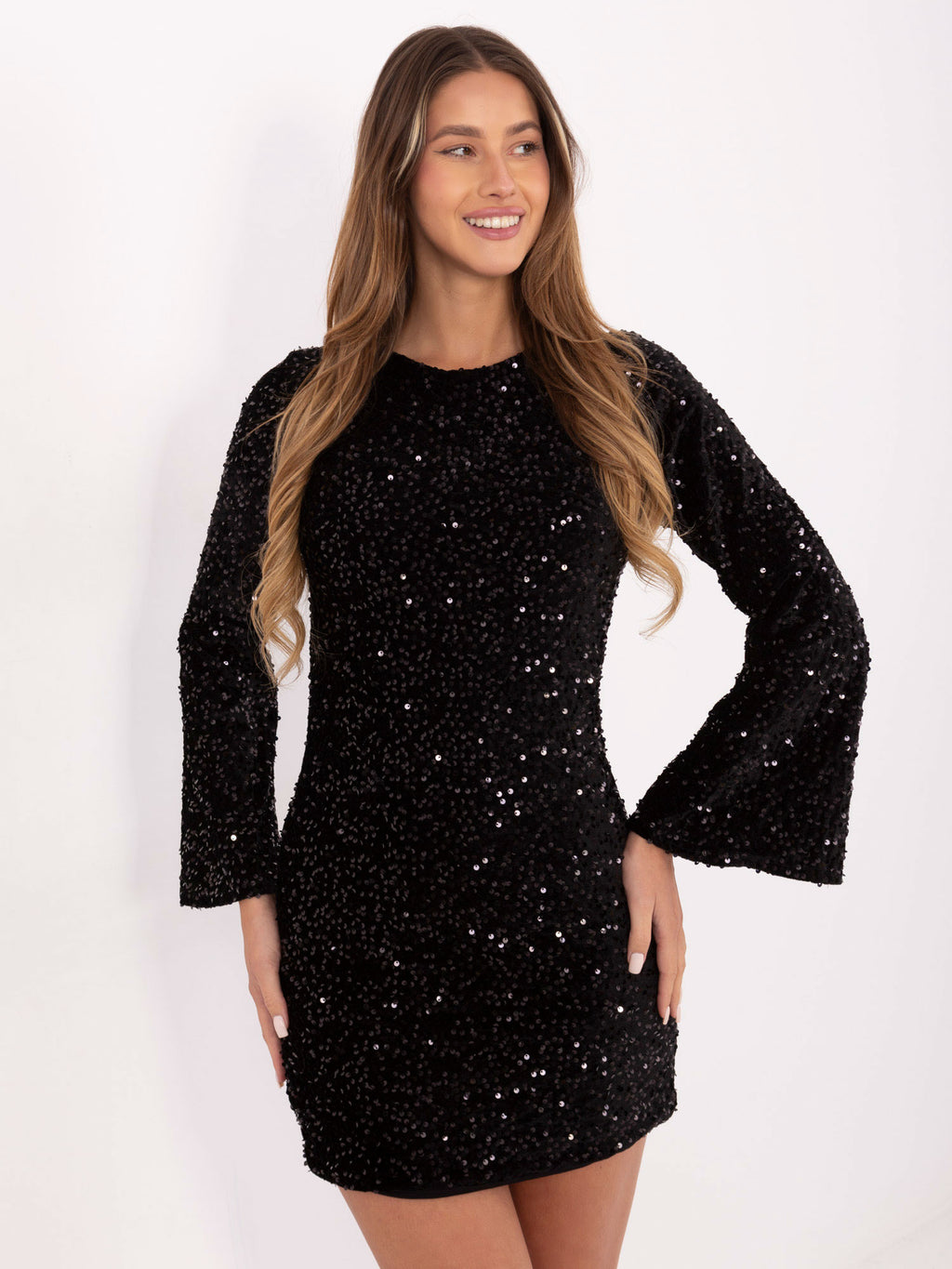 MELFIA® Samtkleid mit Pailletten