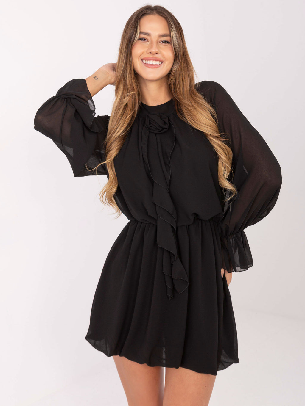 MELFIA Elegantes Cocktailkleid mit Rüsche