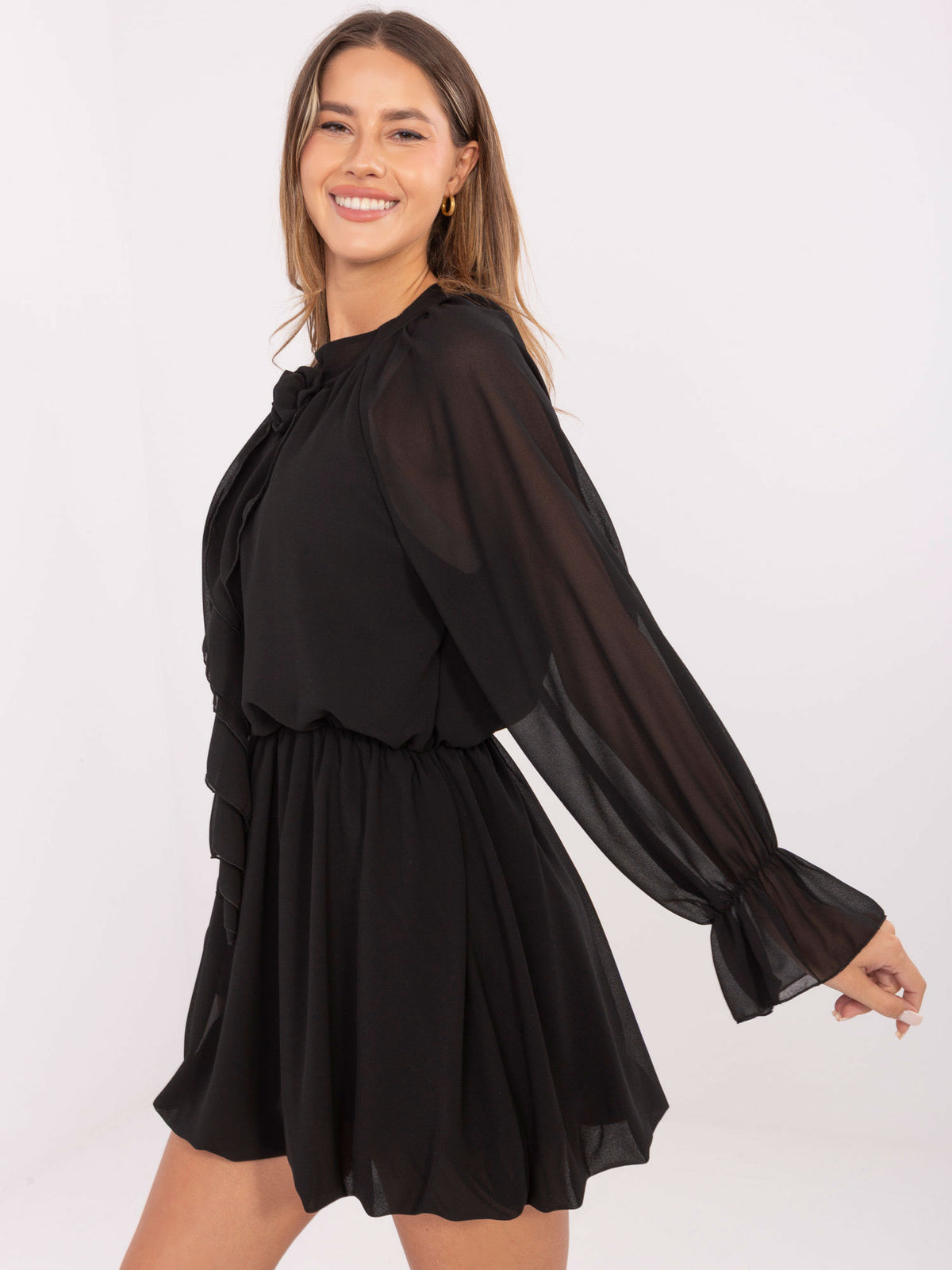 MELFIA Elegantes Cocktailkleid mit Rüsche