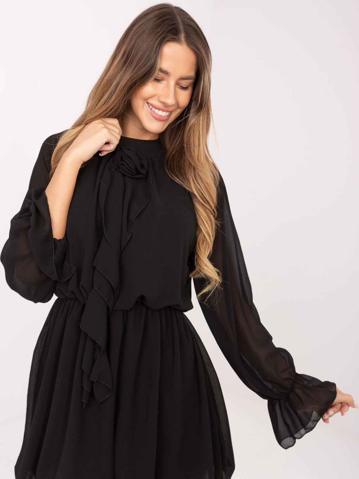MELFIA Elegantes Cocktailkleid mit Rüsche