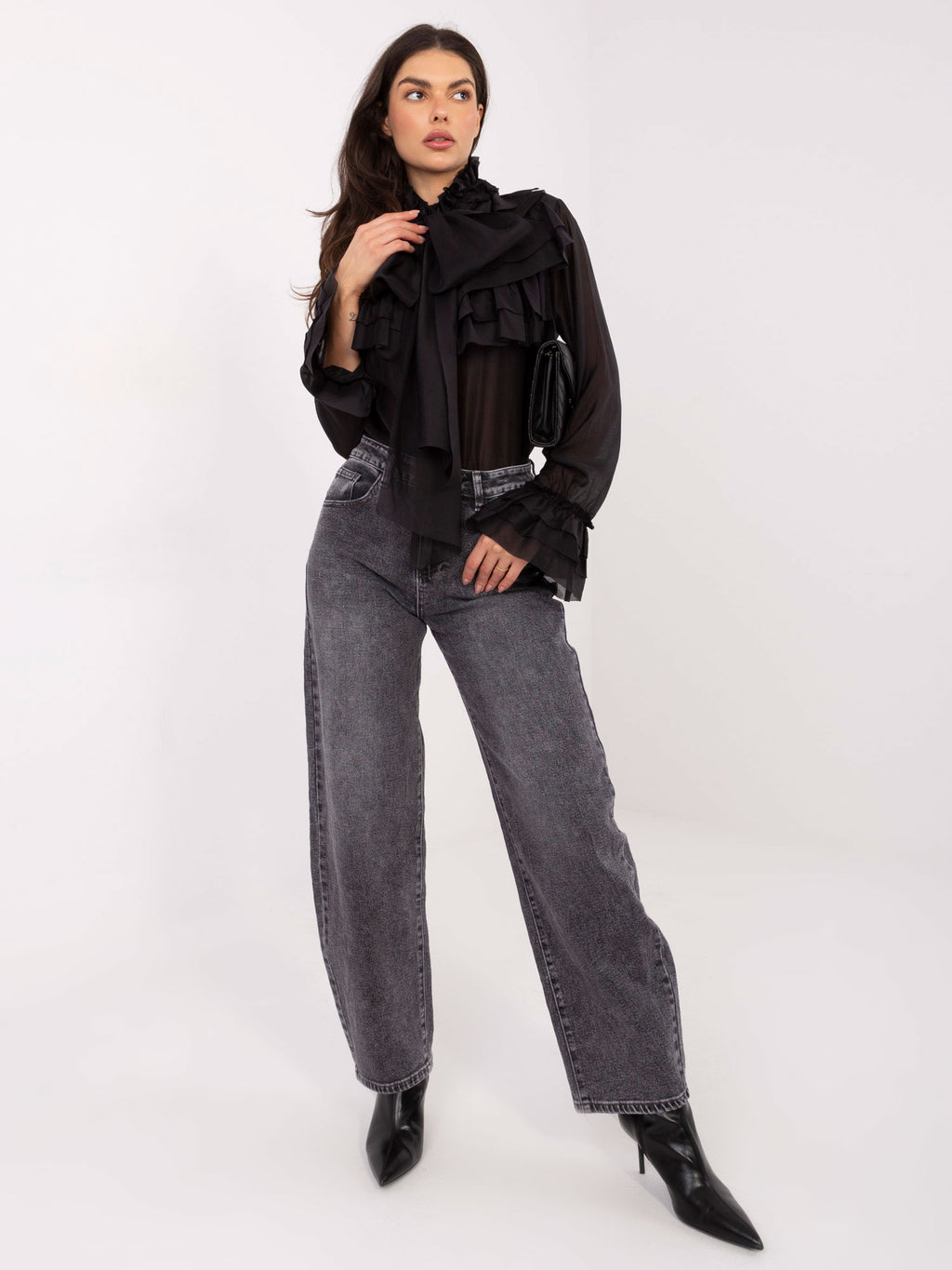 MELFIA Elegante Bluse mit Schleife