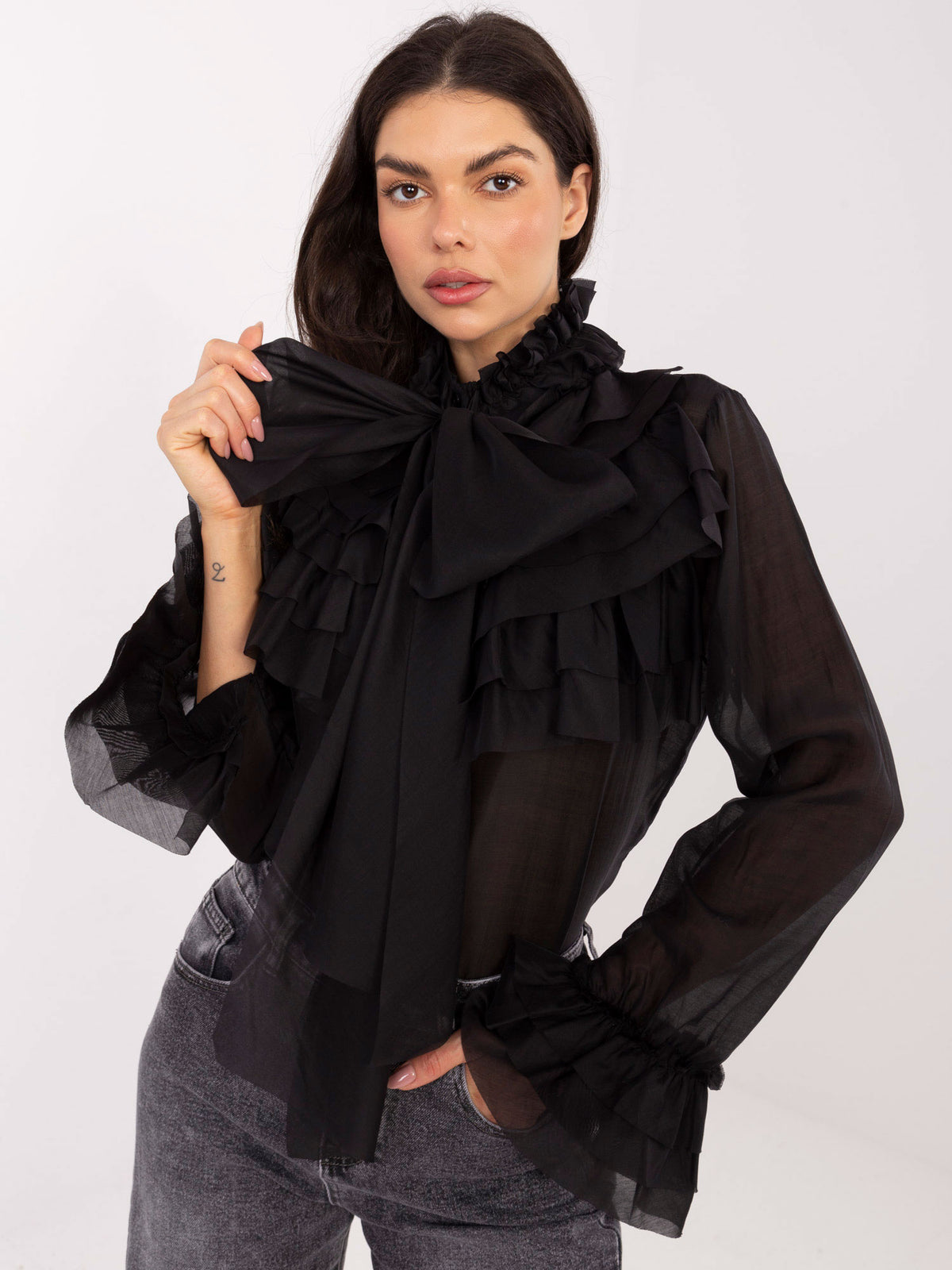 MELFIA Elegante Bluse mit Schleife