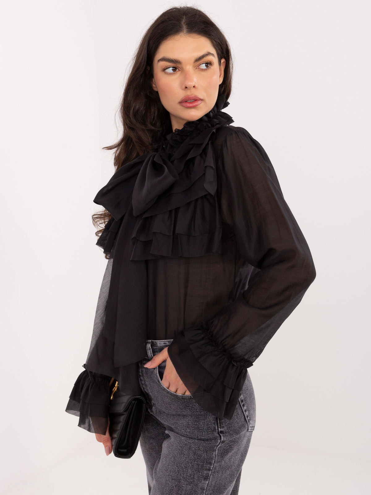 MELFIA Elegante Bluse mit Schleife